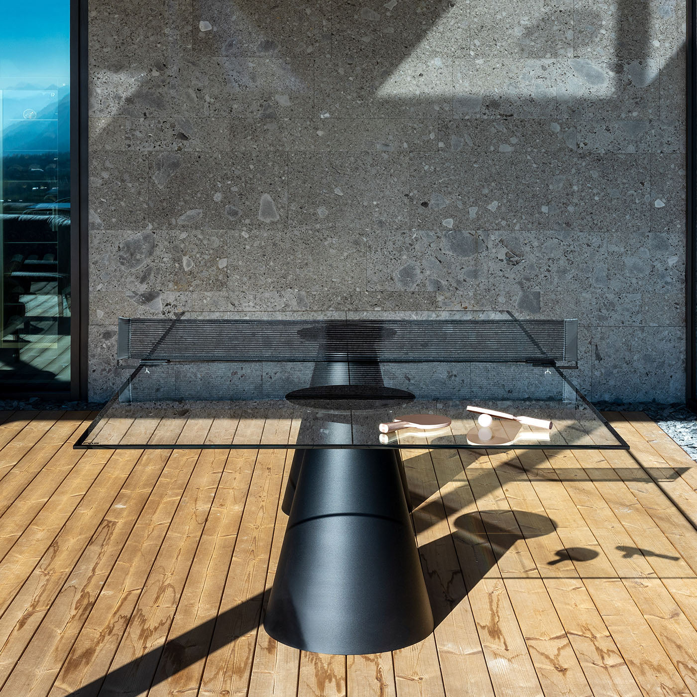 Table de ping-pong Dada en verre noir - Vue alternative 4