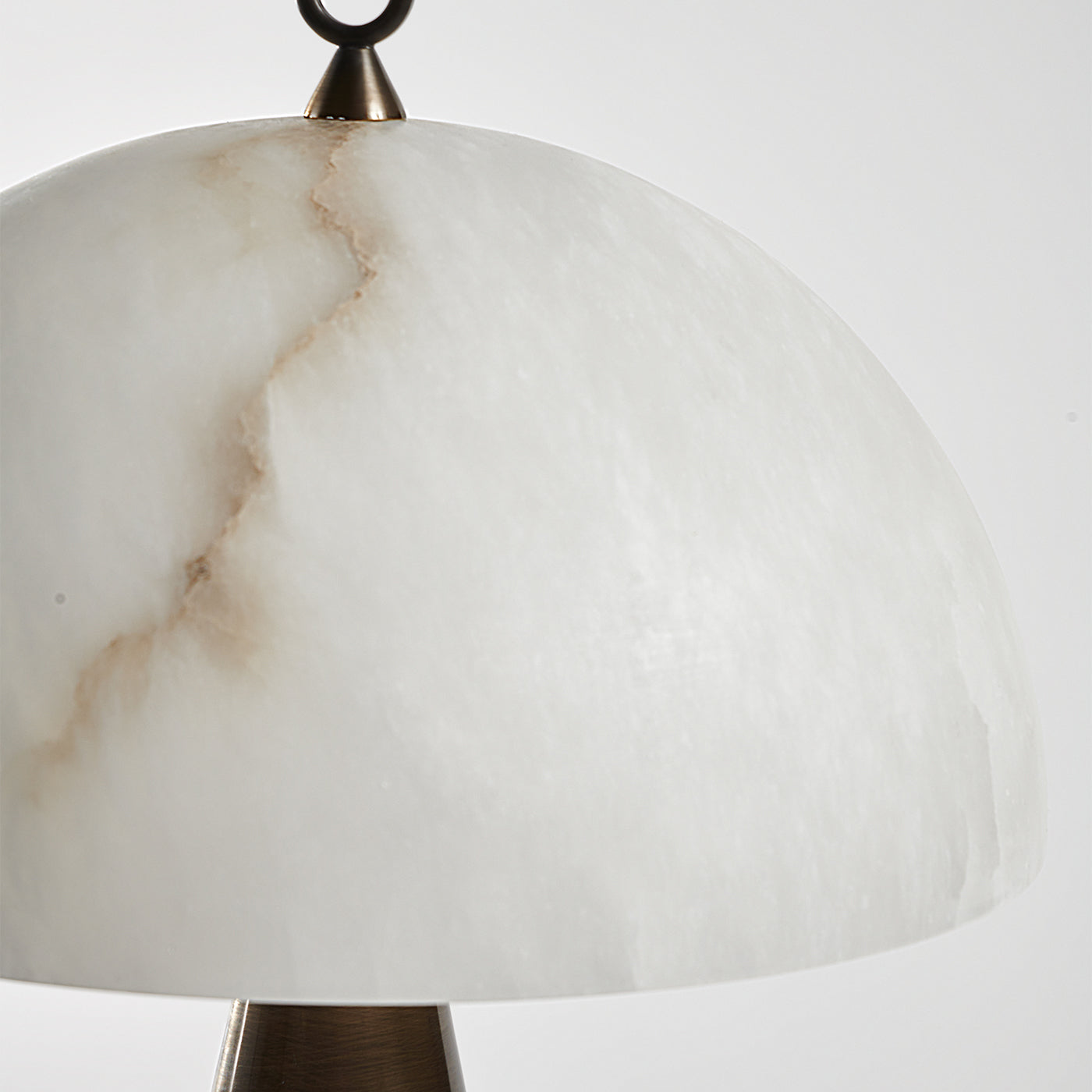 Lámpara de mesa Funghetto de alabastro y bronce cepillado - Vista alternativa 2