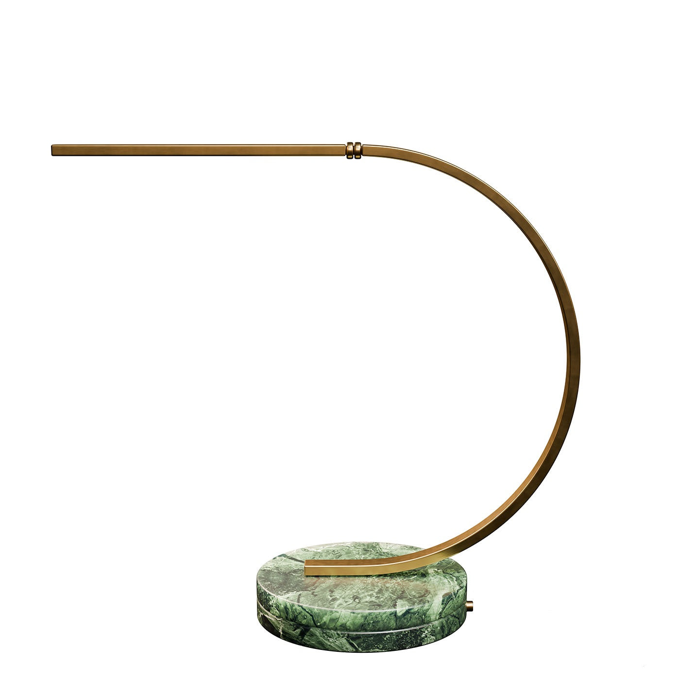 Lama Brass & Guatemala Green Marble Table Lamp - Main view