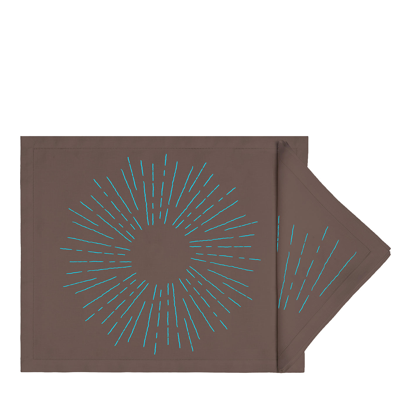 LUCE Set of Noce & Turquoise Placemat and Napkin - Main view