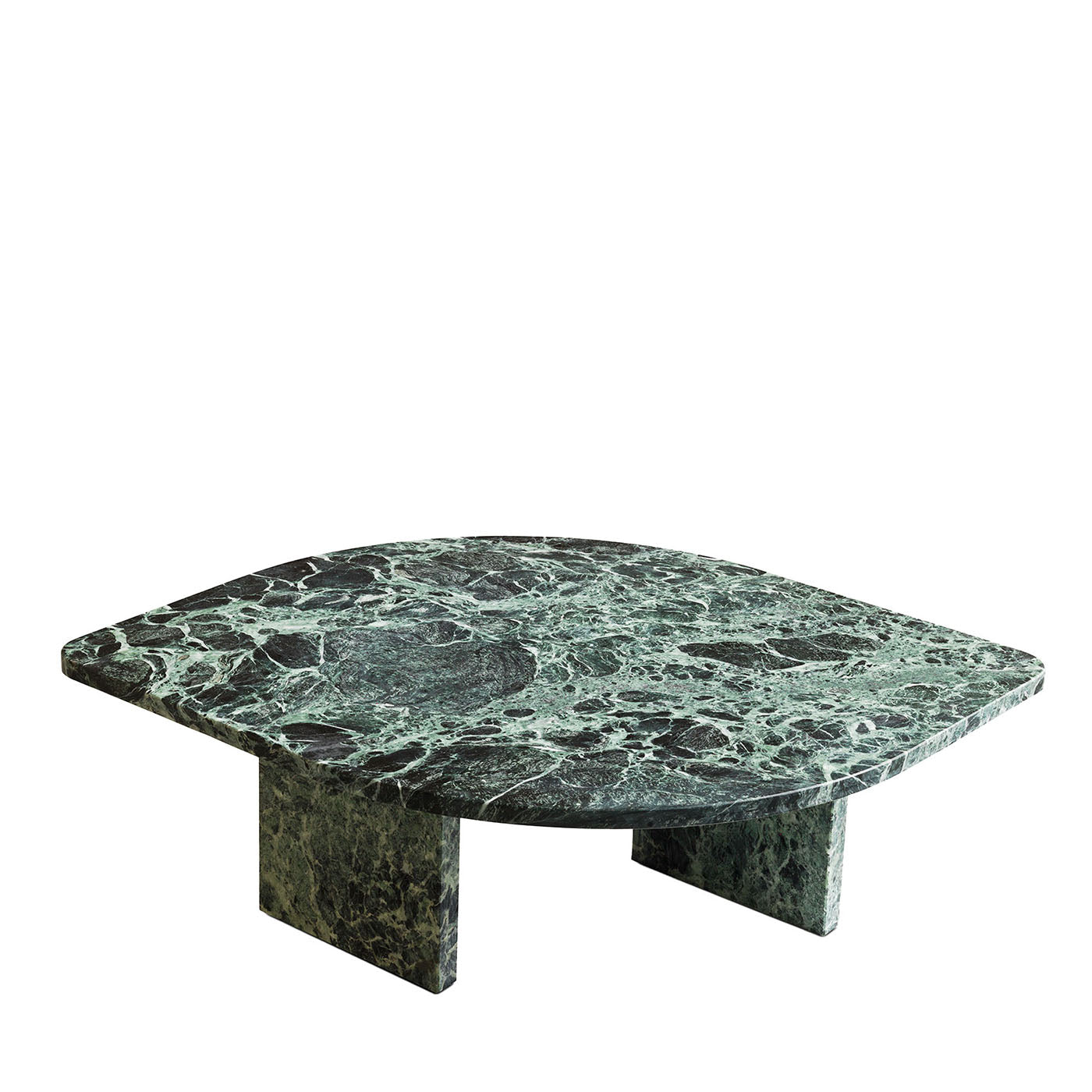 Table basse en marbre Petal Verde Alpi - Vue principale