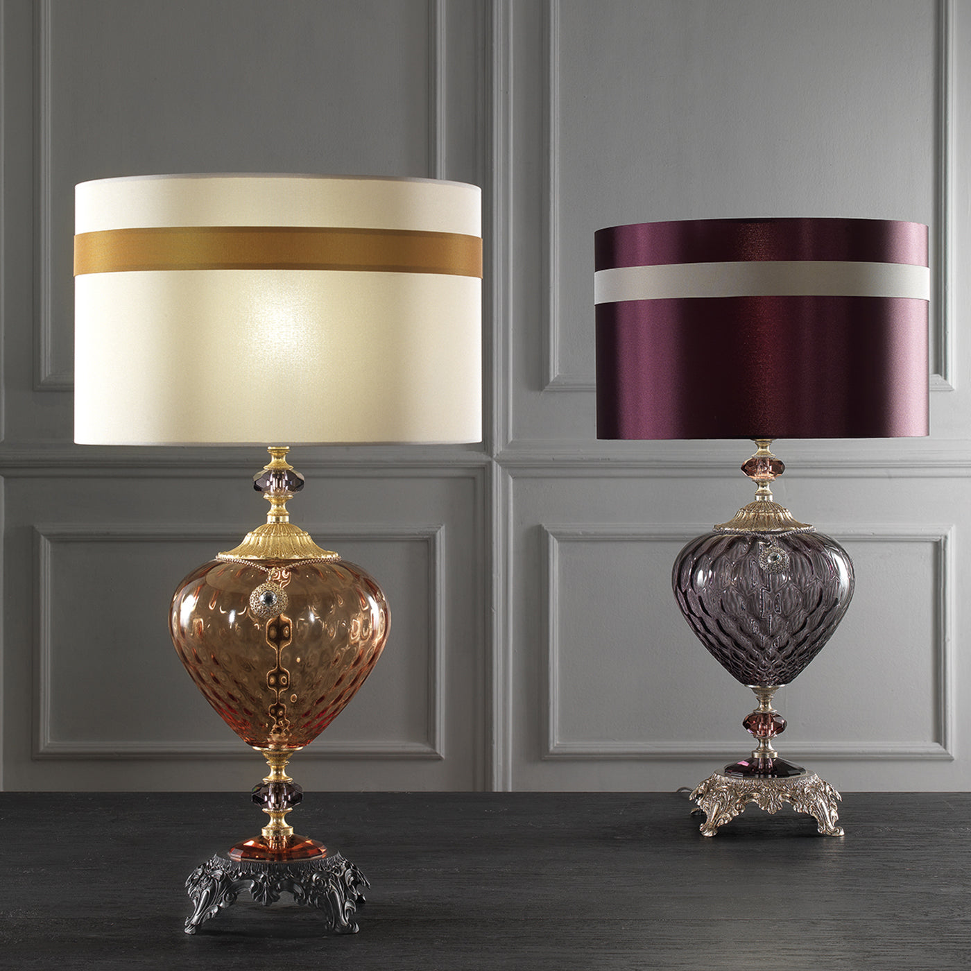 Satin Purple Table Lamp - Alternative view 1