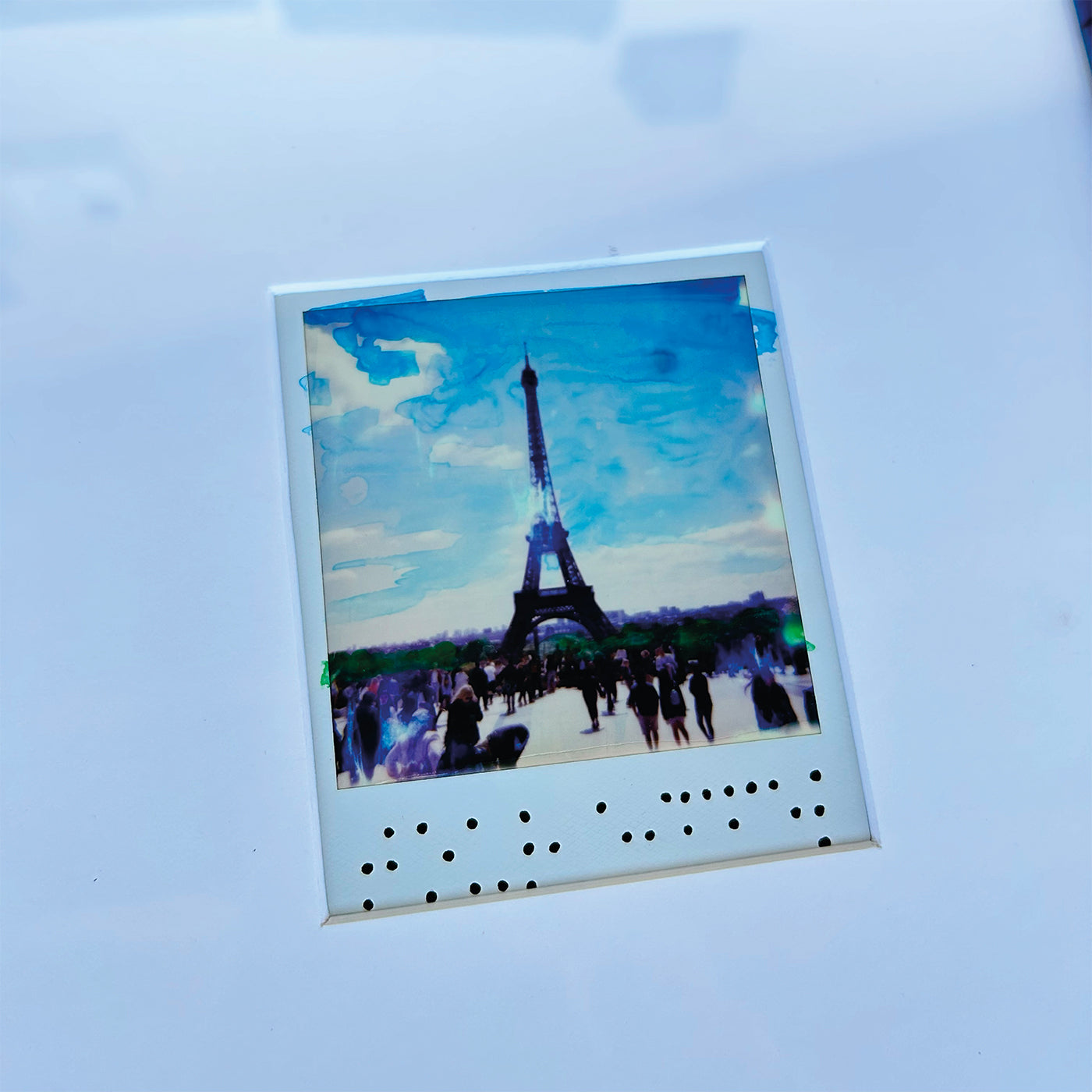 Tour Eiffel Acrylic on Polaroid - Alternative view 1