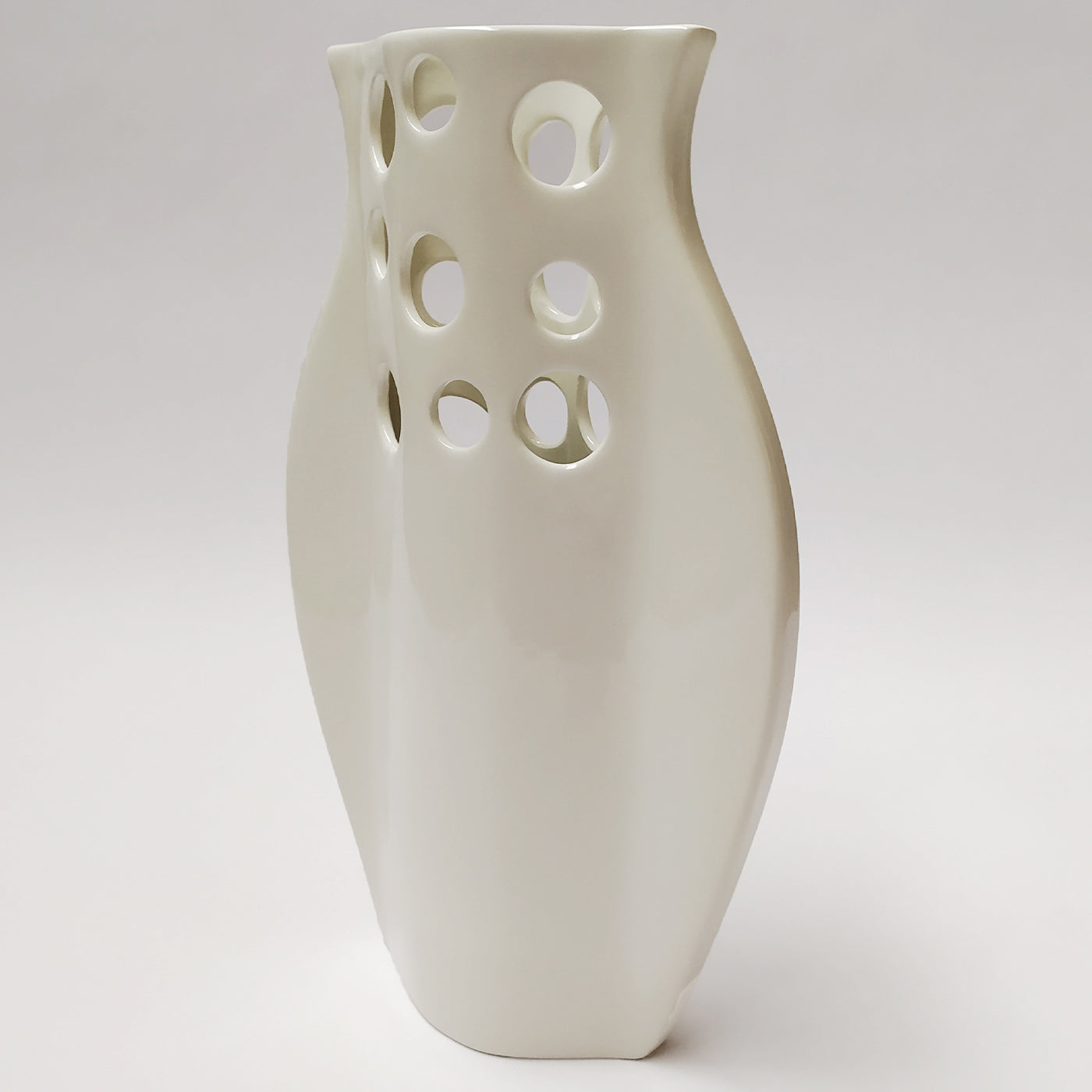 Schiacciati Glossy White Vase #2 - Alternative view 1