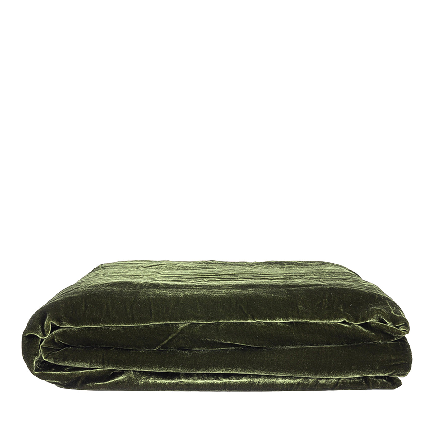 Green Velvet & Linen Blanket  - Main view