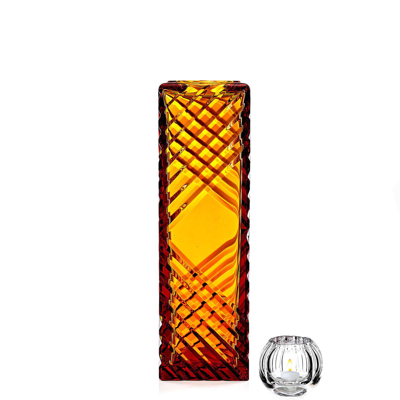 Io Amber Crystal Decorative Vase - Alternative view 1