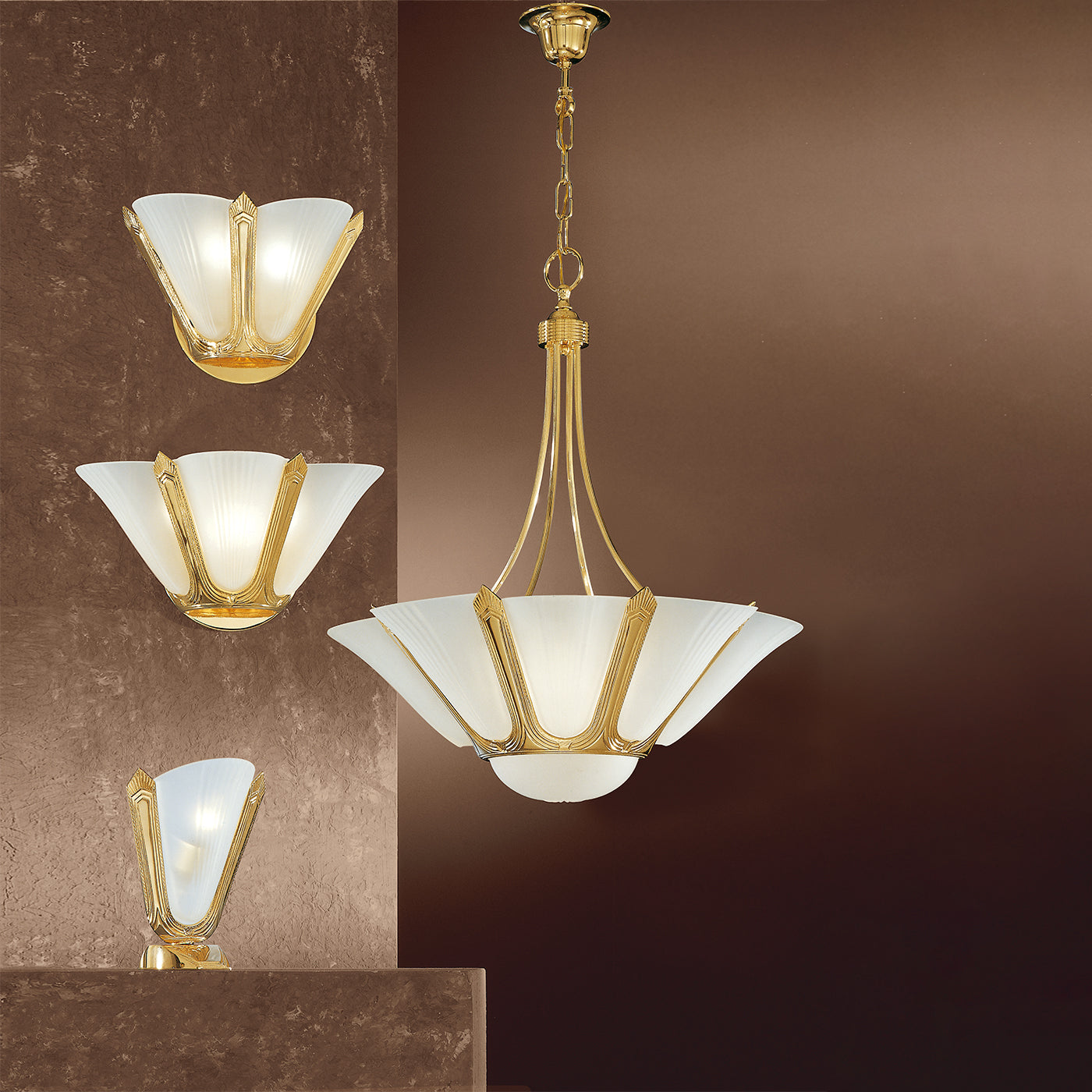 Lámpara dorada Lady Art-Deco - Vista alternativa 1