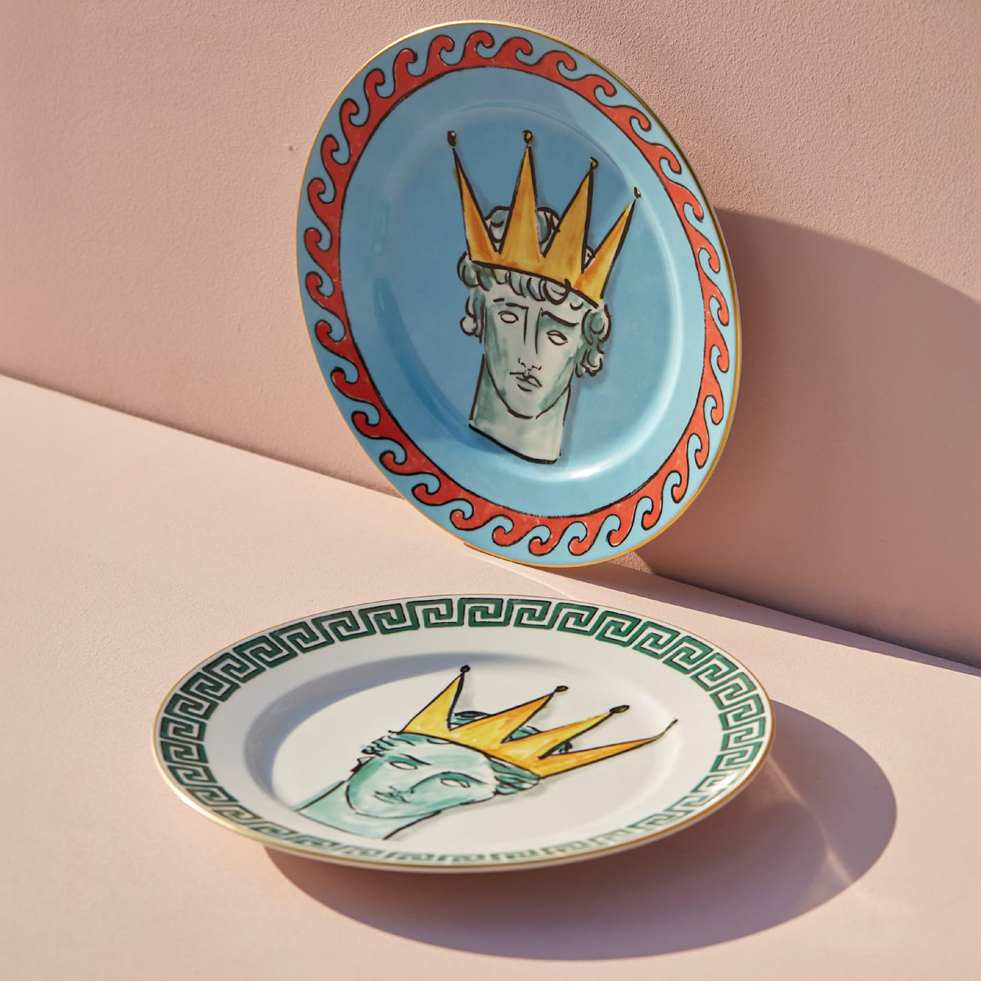 Il Viaggio di Nettuno Set of 2 Blue Dinner Plates by Luke
