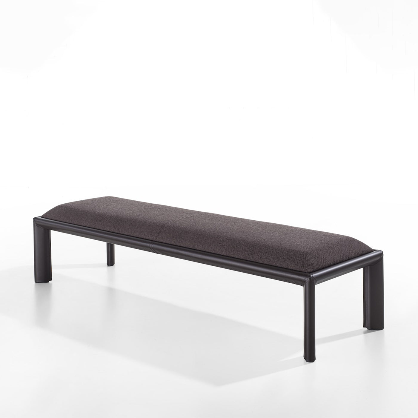 Milano Brown Leather Bench - Alternative view 1