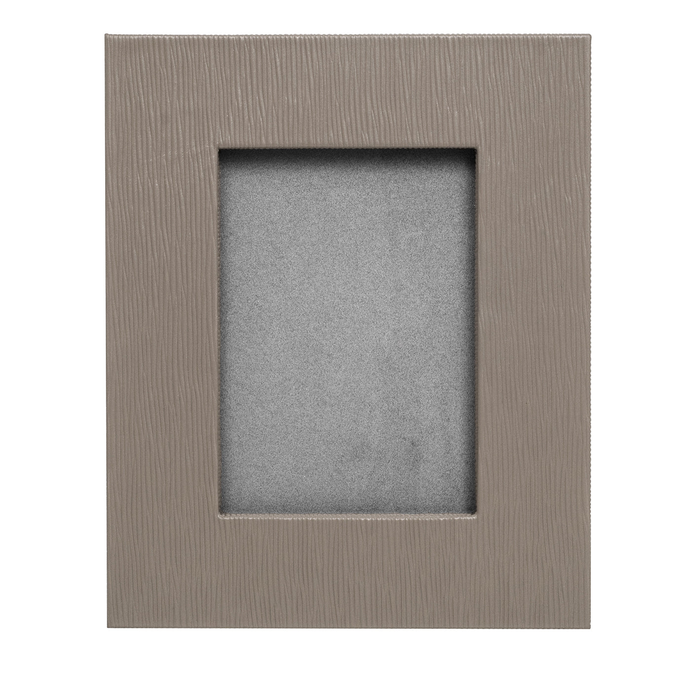 Small Rectangular Taupe Leather Frame - Main view