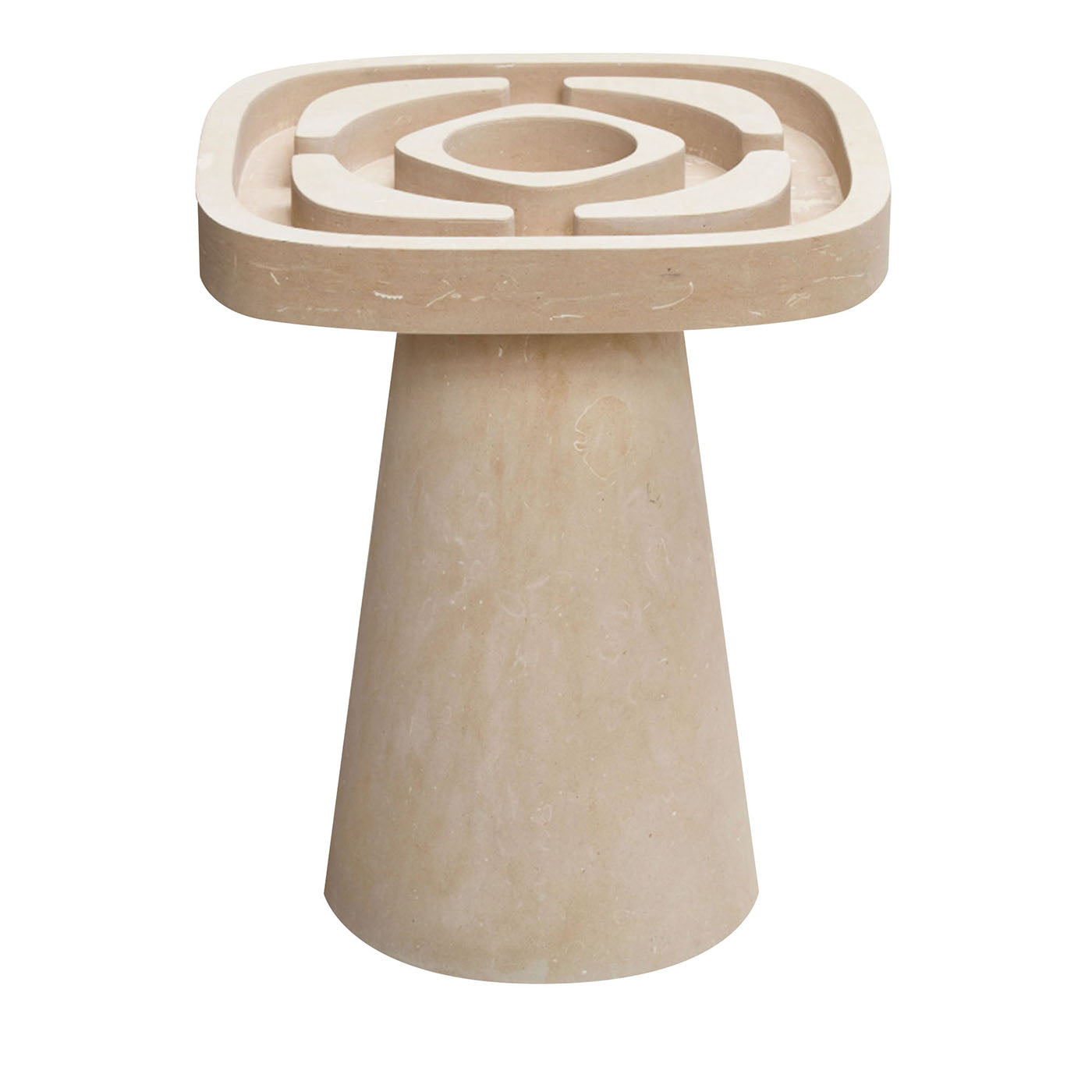 Giardino Zen All'Italiana Lecce Limestone Side Table by M. Ragni - Main view