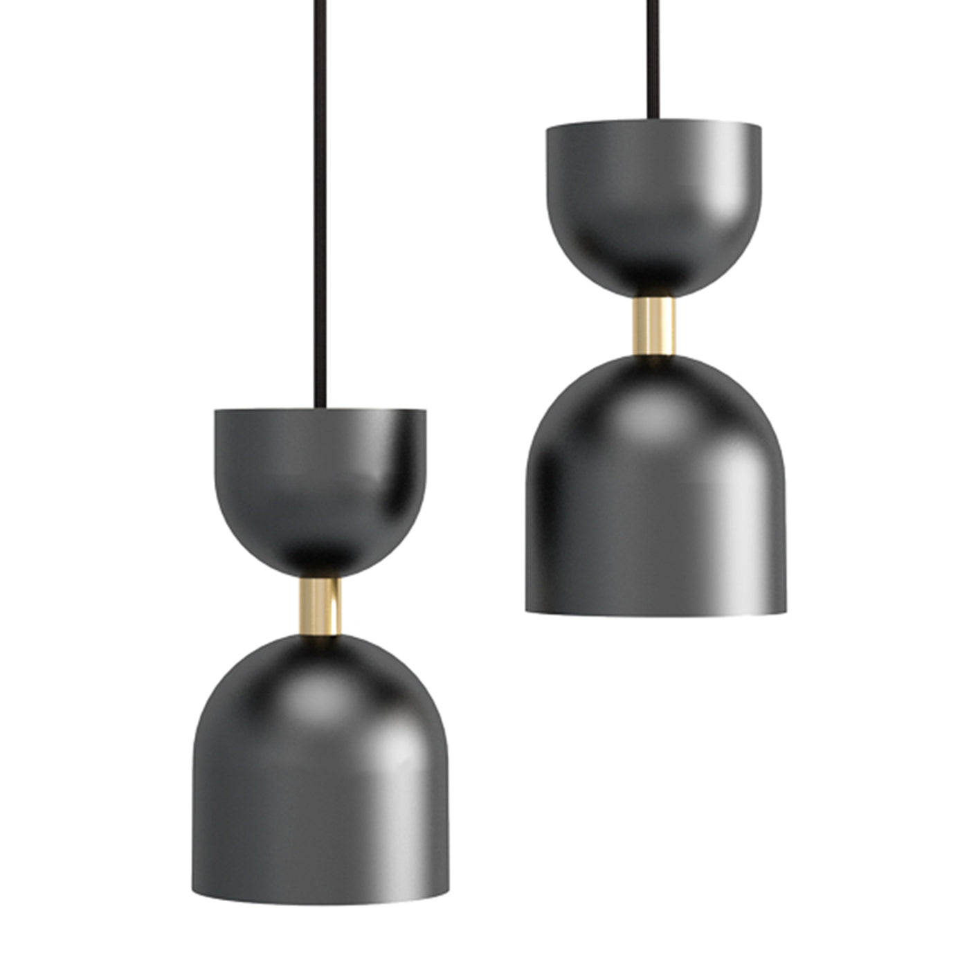 Clessidra 2-Light Black Ceiling Lamp by Matteo Zorzenoni - Main view