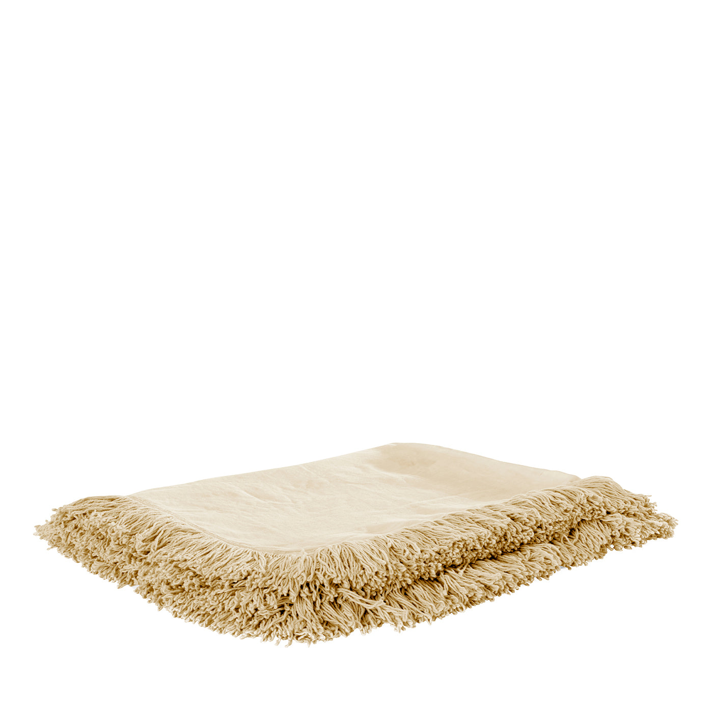 Heavy Linen Fringed Bed Cover  - Main view