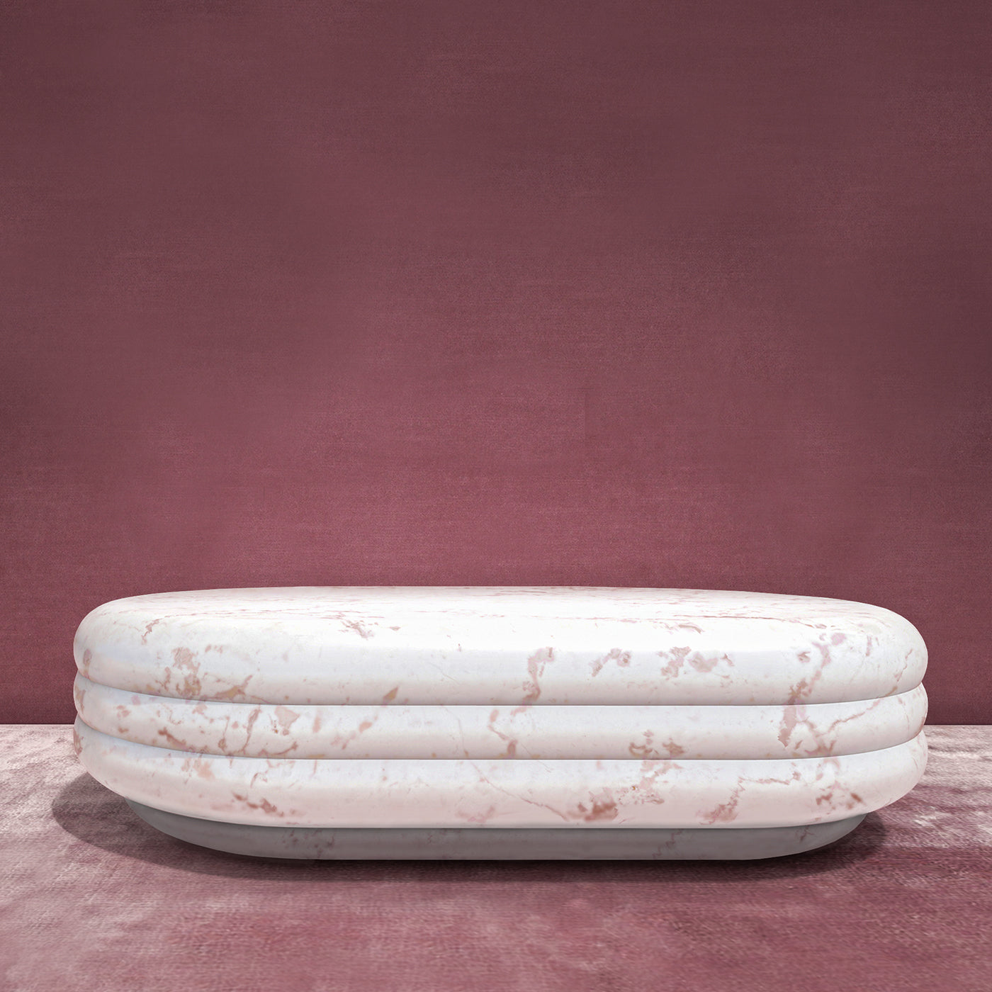 Chloe Pink Portugal Marble Coffee Table - Alternative view 1