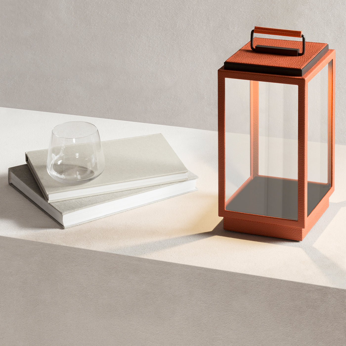 Blakes Orange Leather Table Lamp - Alternative view 1
