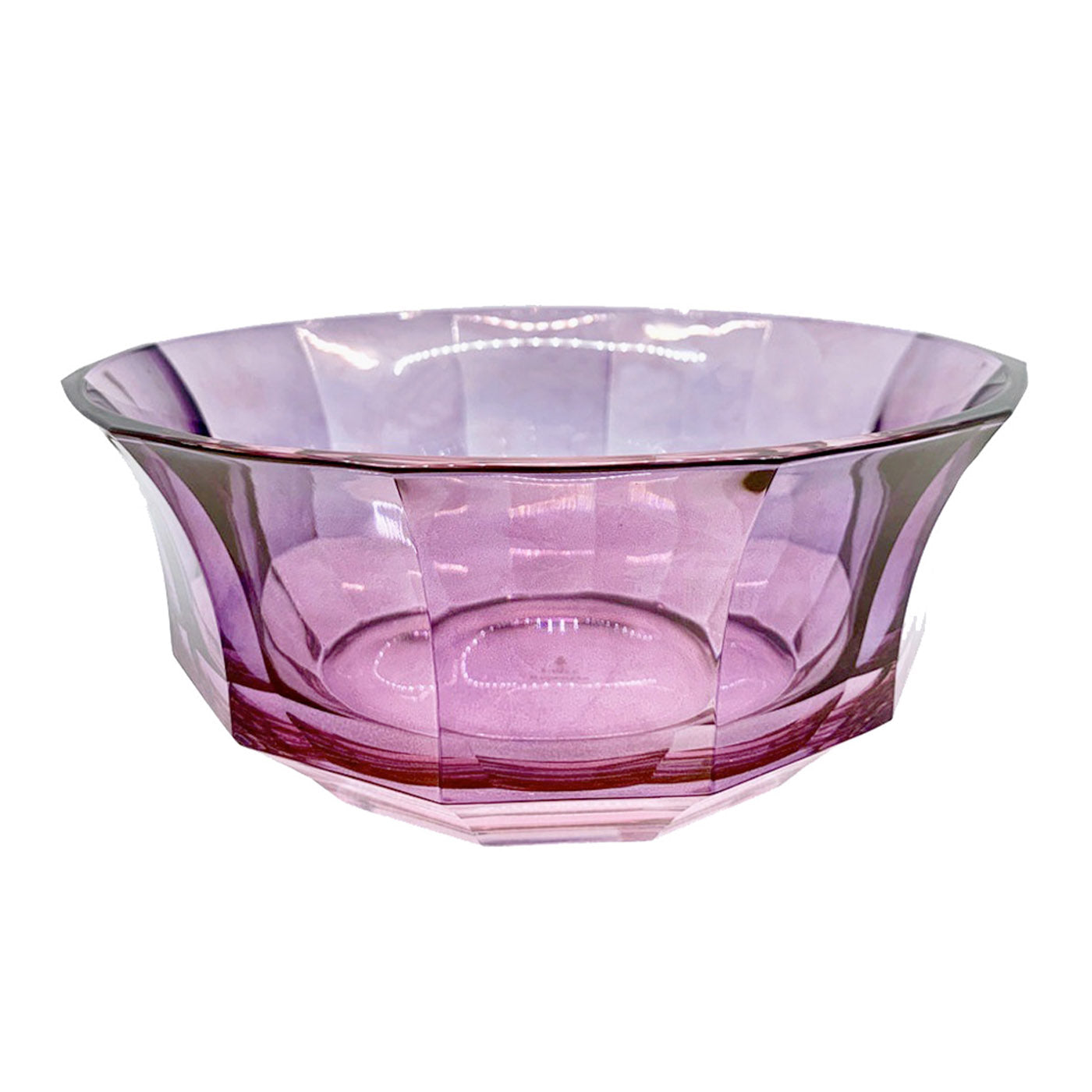 Faceted Pink-To-Purple Crystal Salad Bowl - Alternative view 1