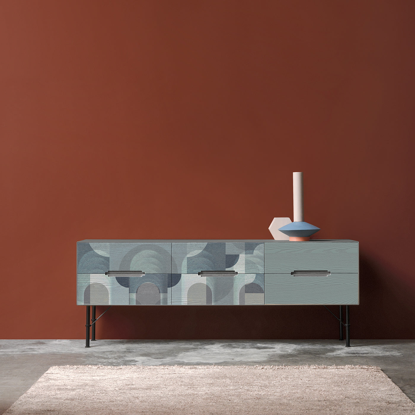 Impero 6-Drawer Polychrome Sideboard  - Alternative view 1