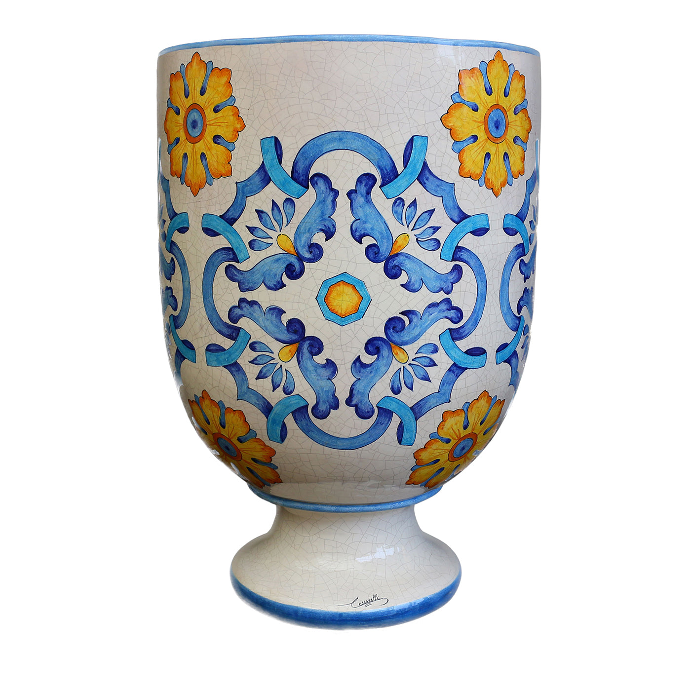 Anemone Sicilia Polychrome Ceramic Vase - Main view