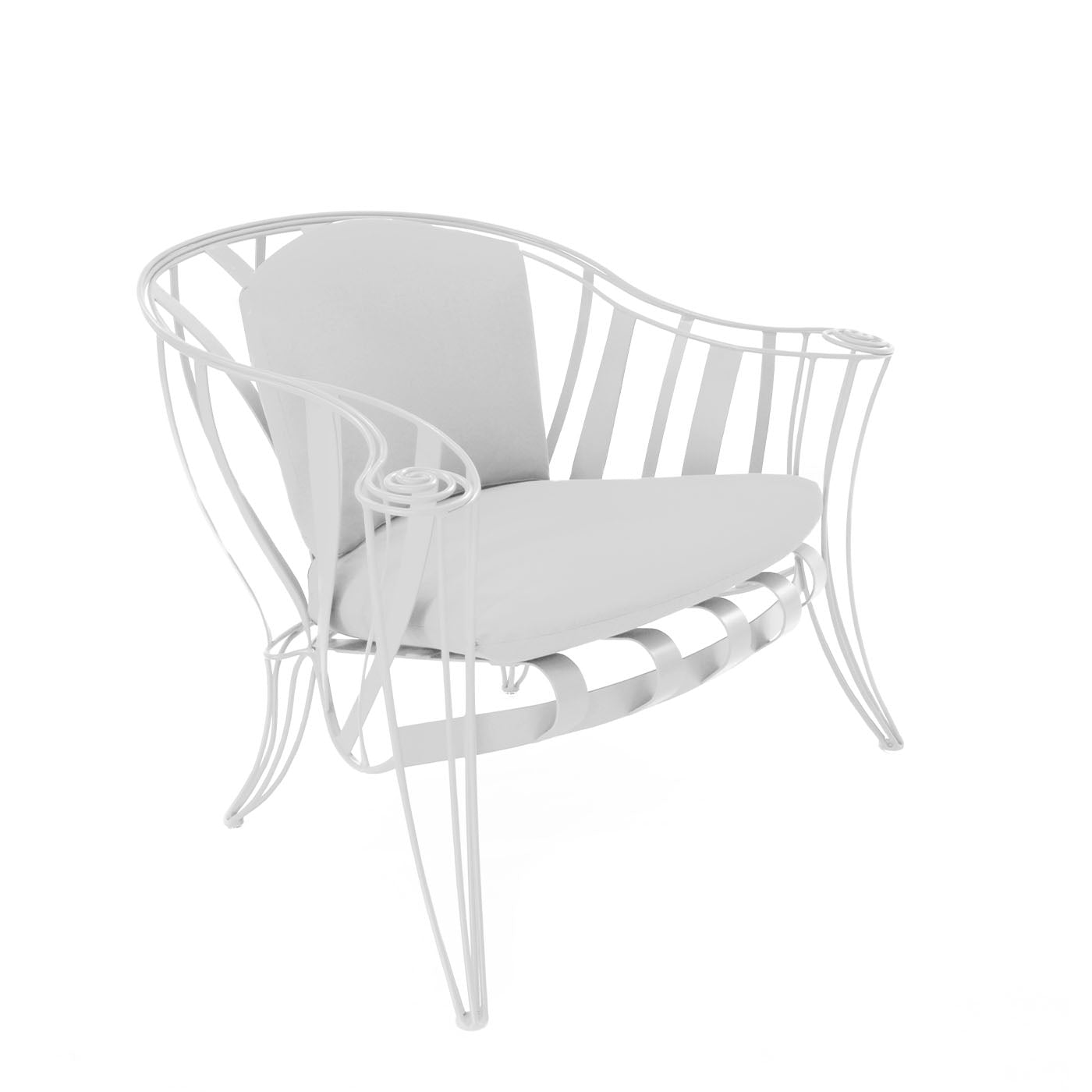 Opus Garden White Armchair by Carlo Rampazzi - Alternative view 2