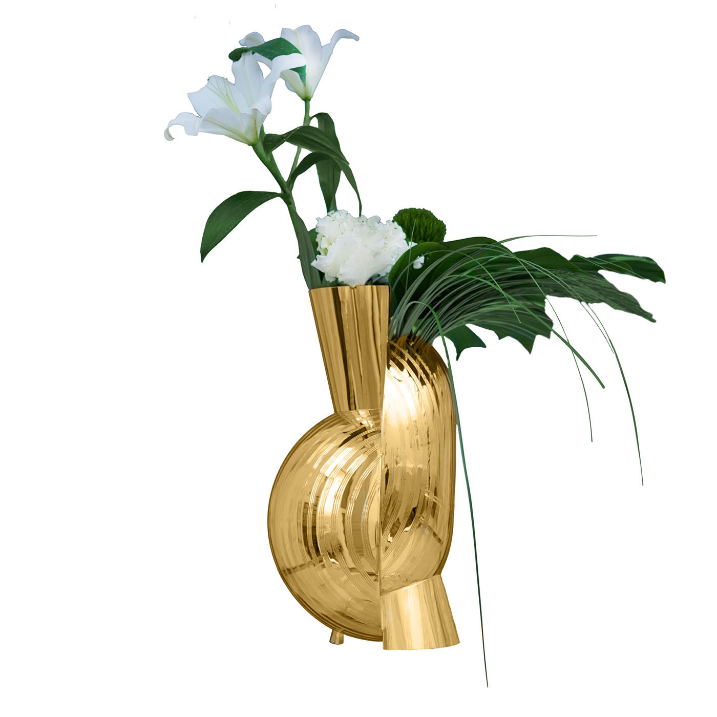 Lumaca Ridged Golden Vase - Alternative view 5