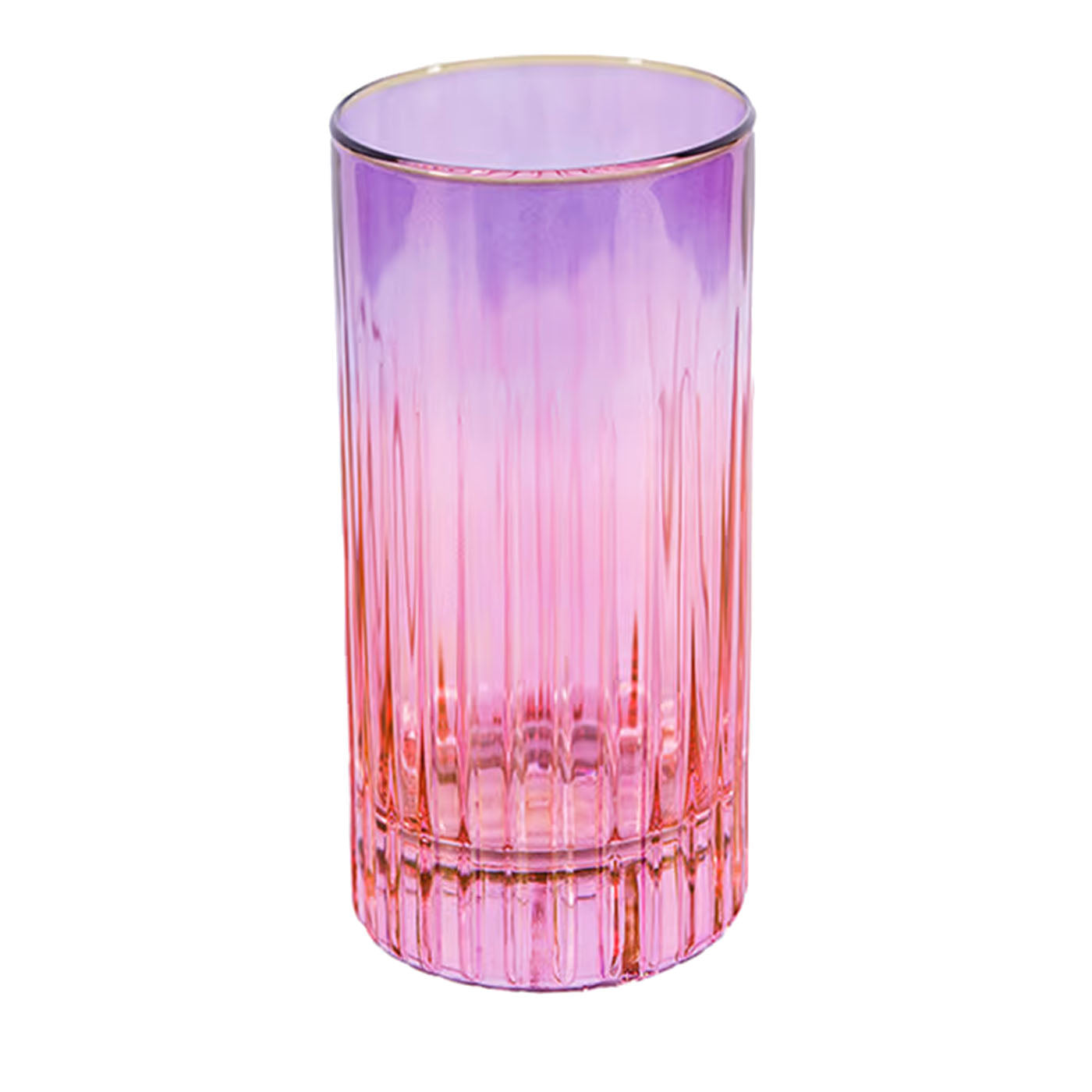 Domina Set of 2 Purple-To-Pink Tall Tumbler Glasses - Main view