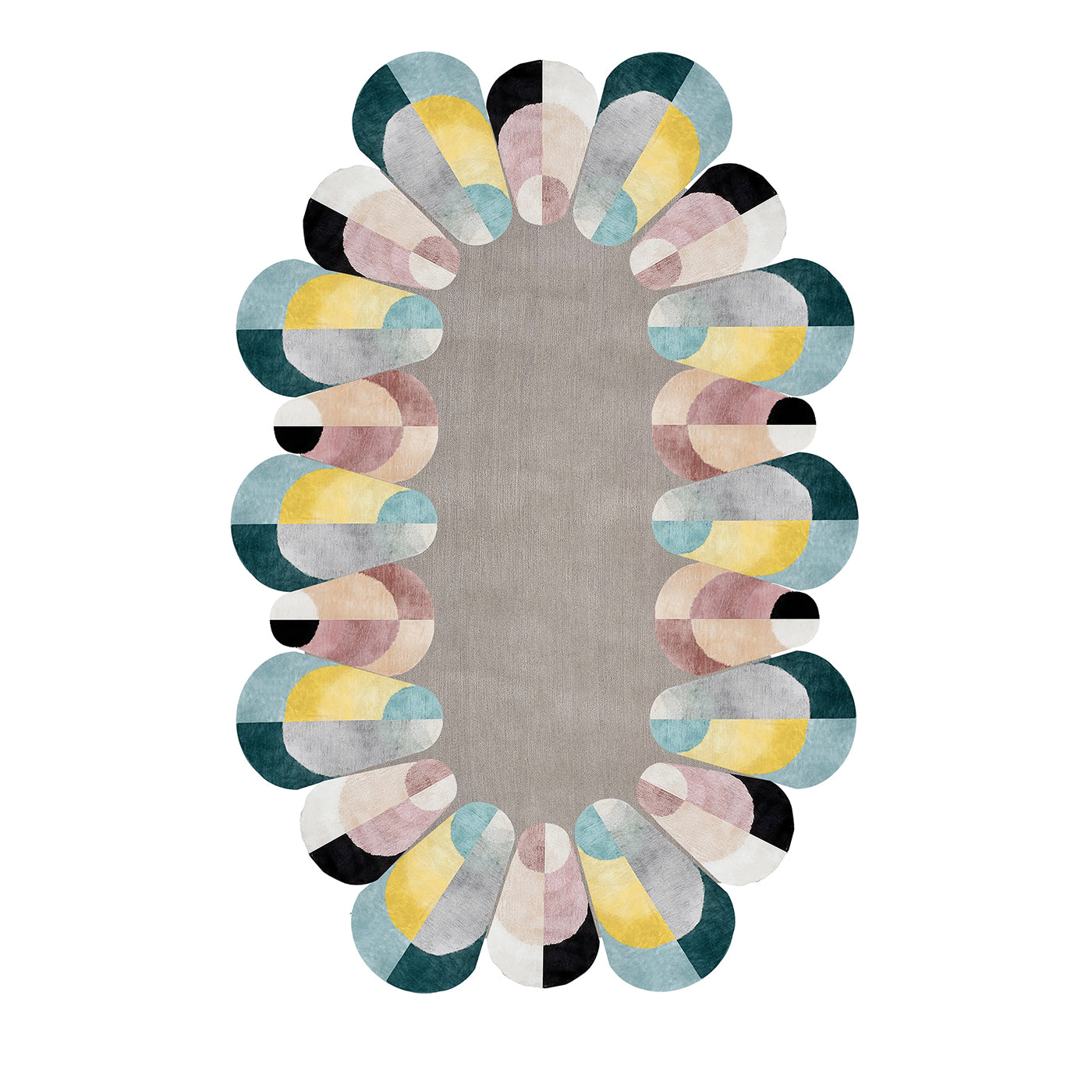 Laki Ovaler Teppich aus Seide und Wolle von Serena Confalonieri - Hauptansicht