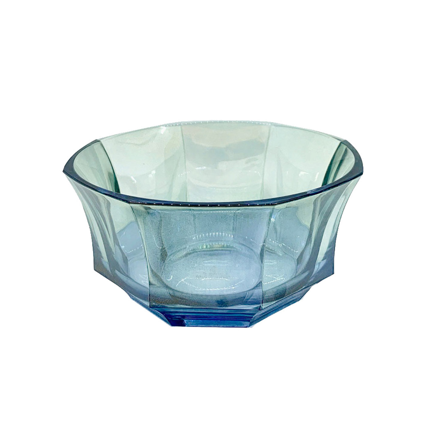 Faceted Blue-To-Green Crystal Dessert Bowl - Alternative view 1