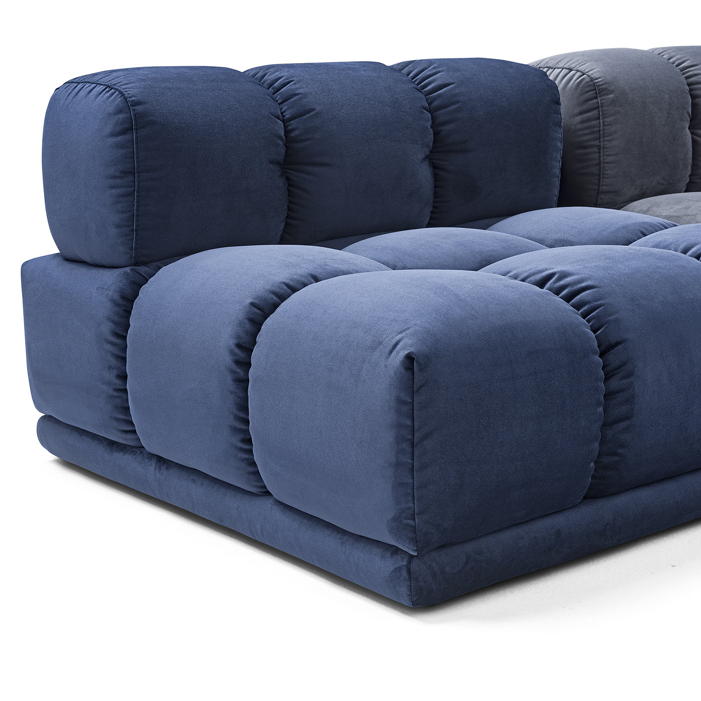Sacai 4-Module Gray & Blue Sofa - Alternative view 2