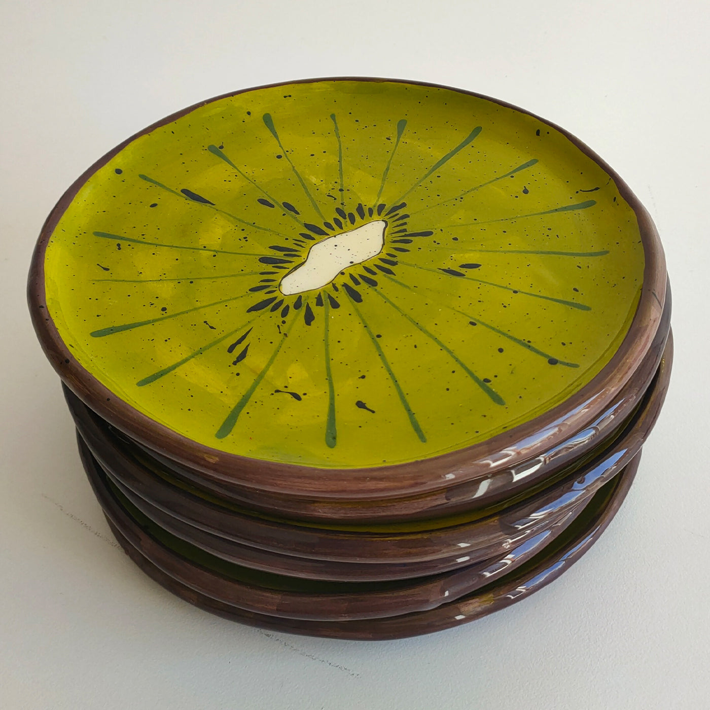 Set of 4 Green Kiwi Plate 18 cm - Alternative view 3