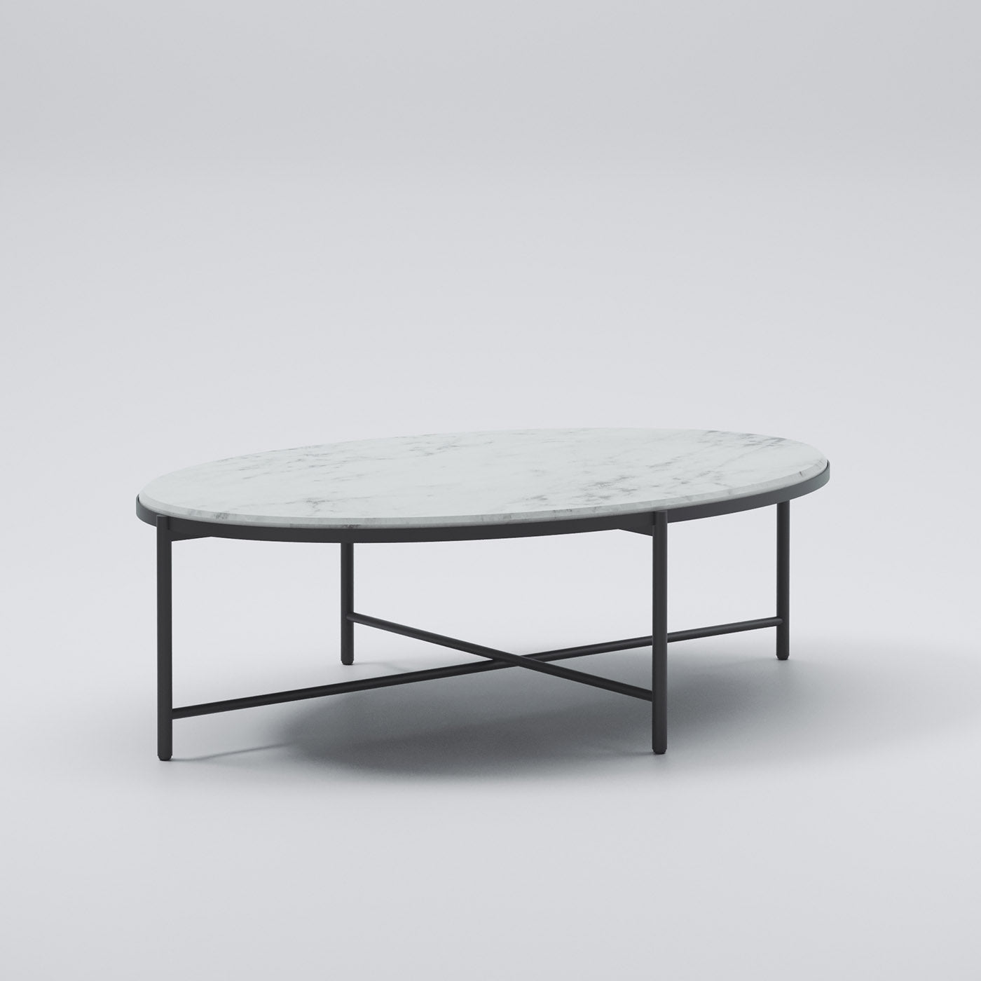 Magenta Carrara Marble Low Table - Alternative view 1