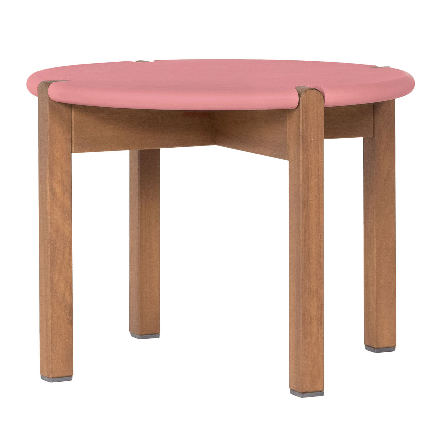 Amar Pink Wood Outdoor Low Table - Main view