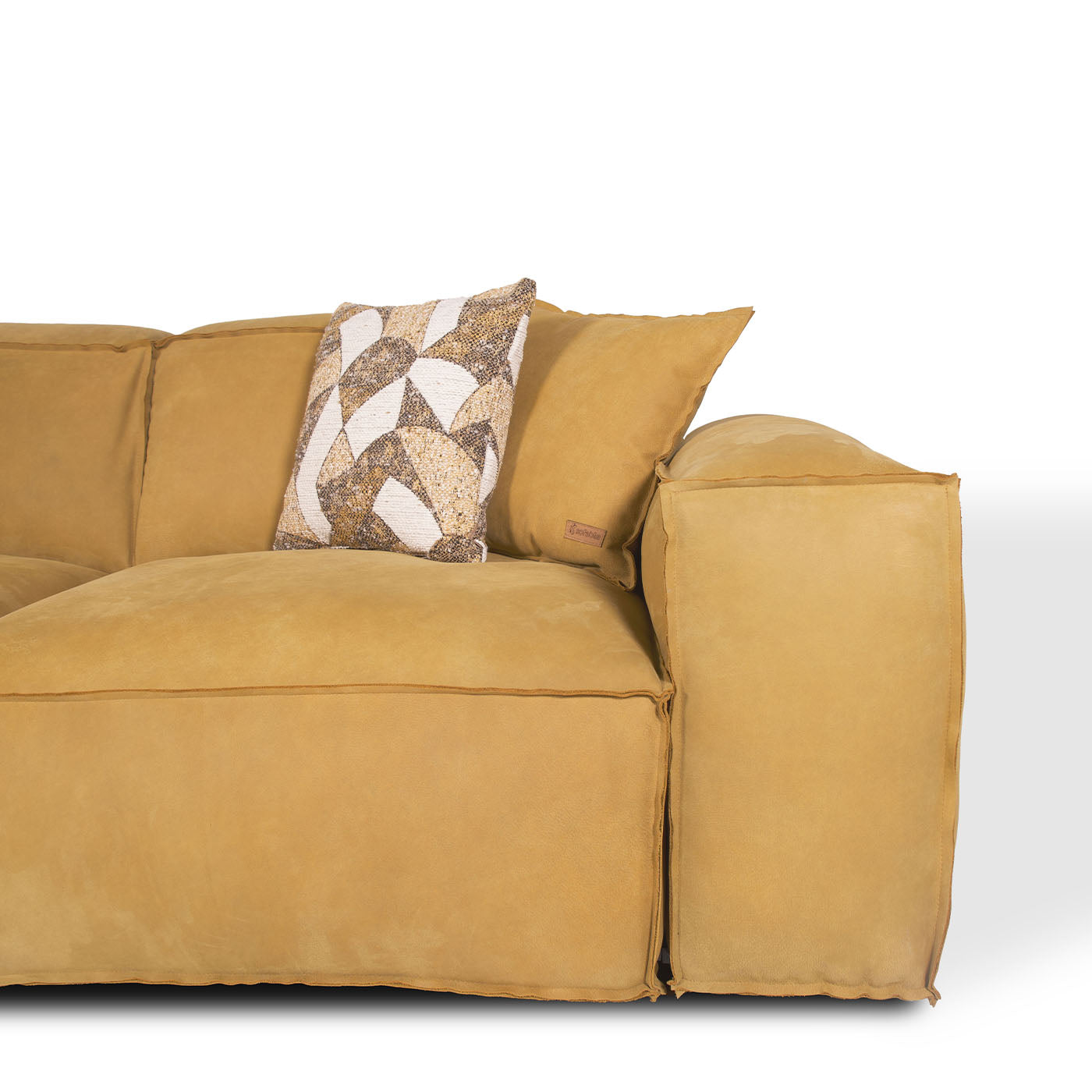 Placido Yellow Leather Sofa - Alternative view 1