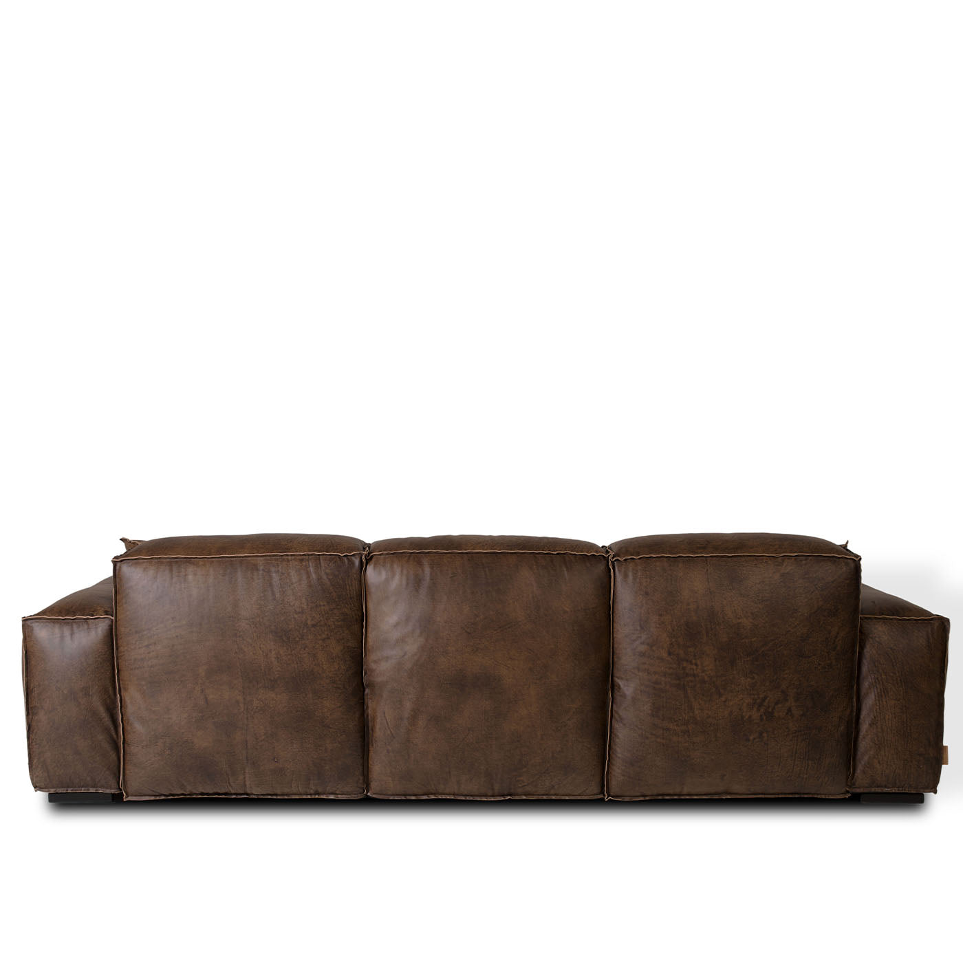 Placido Brown Leather 3-Seater Sofa with Chaise Longue - Alternative view 2