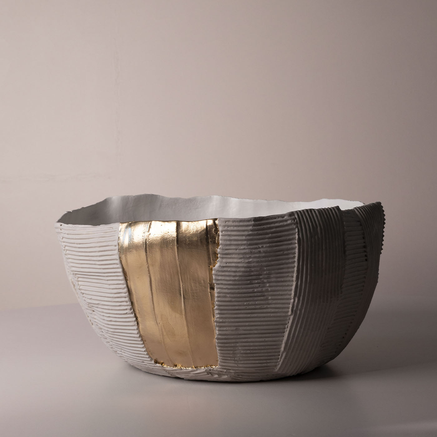 Cartoccio White and Gold Bowl - Alternative view 2