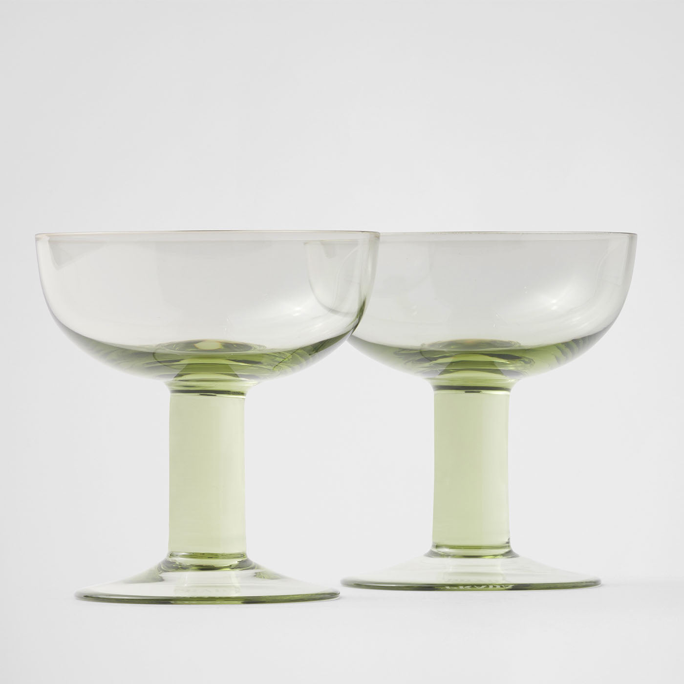 Plinth Set aus zwei Champagner-Coupe-Gläsern aus Kristall - Alternative Ansicht 1