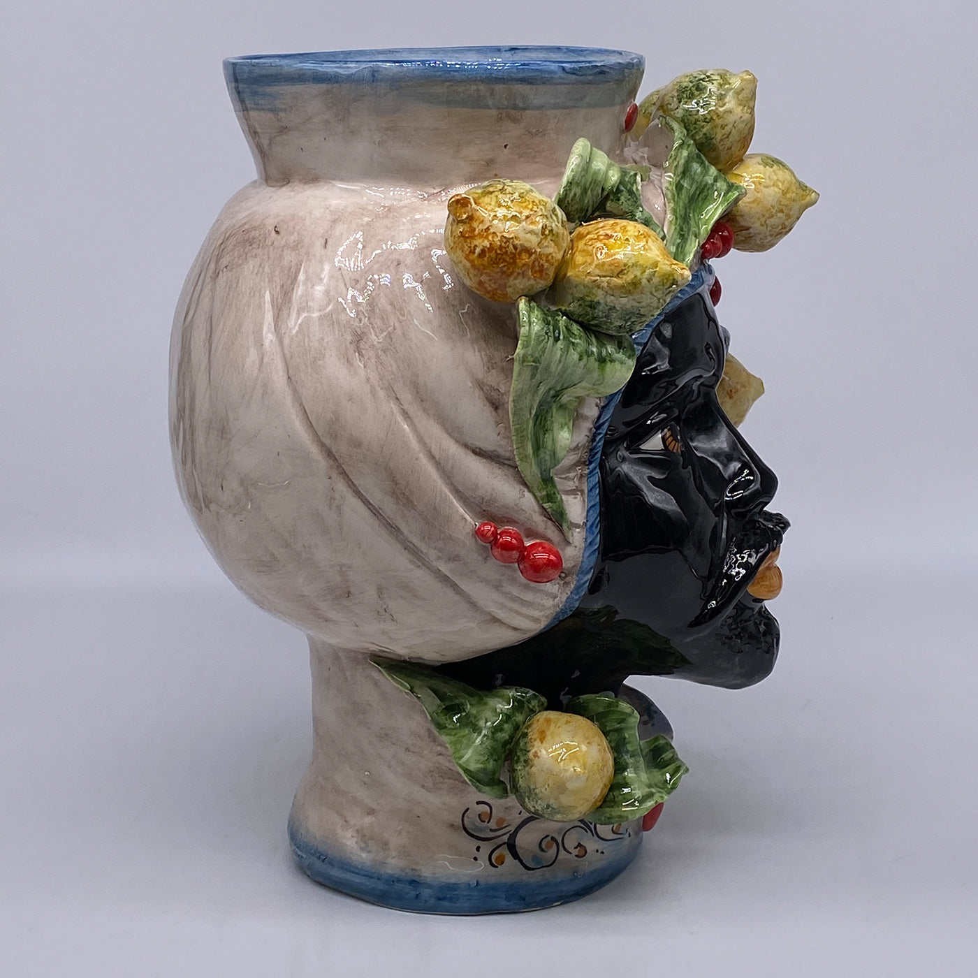 Man Mediterraneo Moor's Head  Vase Flowers & Fruits - Alternative view 2