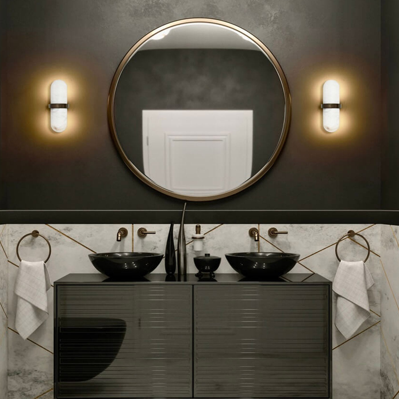 "Pill" Wall Sconce in Bronze by Droulers Architecture - Alternative view 5