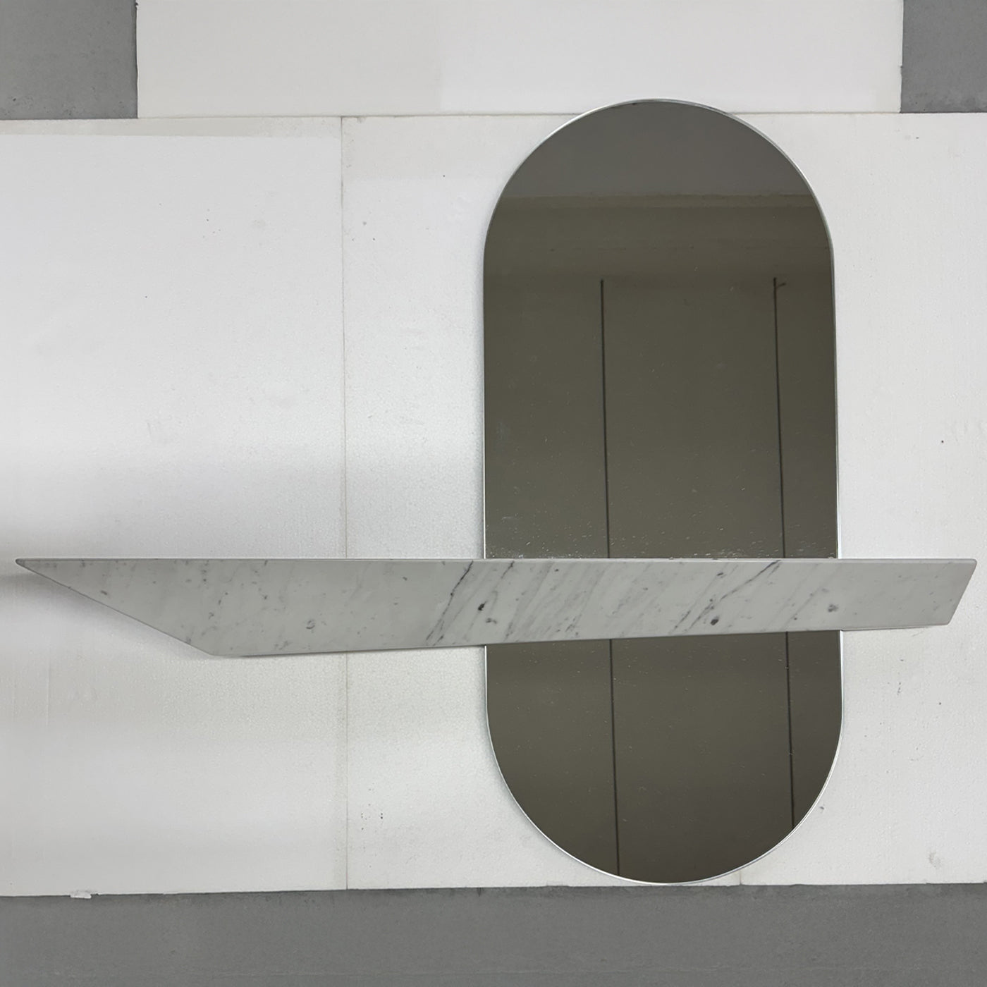 Stadium White Carrara Wall Mirror - Alternative view 1