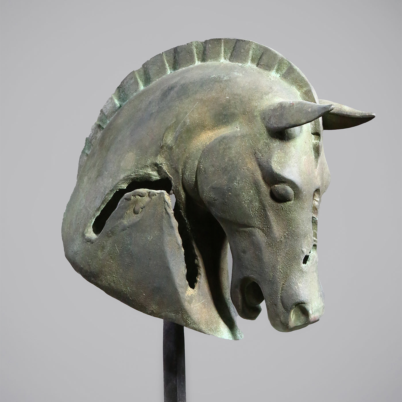 Testa Cavallo Frammento Statuetta in bronzo - Vista alternativa 2