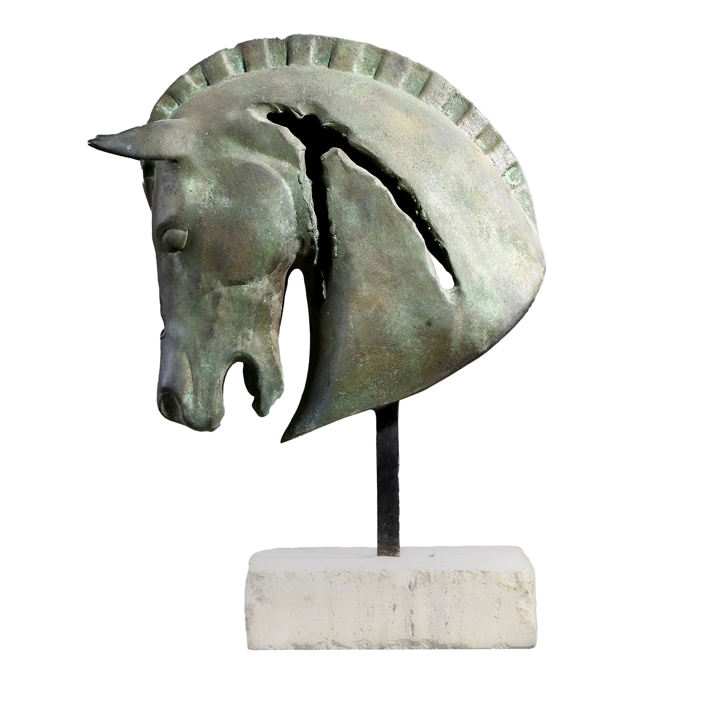 Testa Cavallo Frammento Bronzestatuette - Hauptansicht
