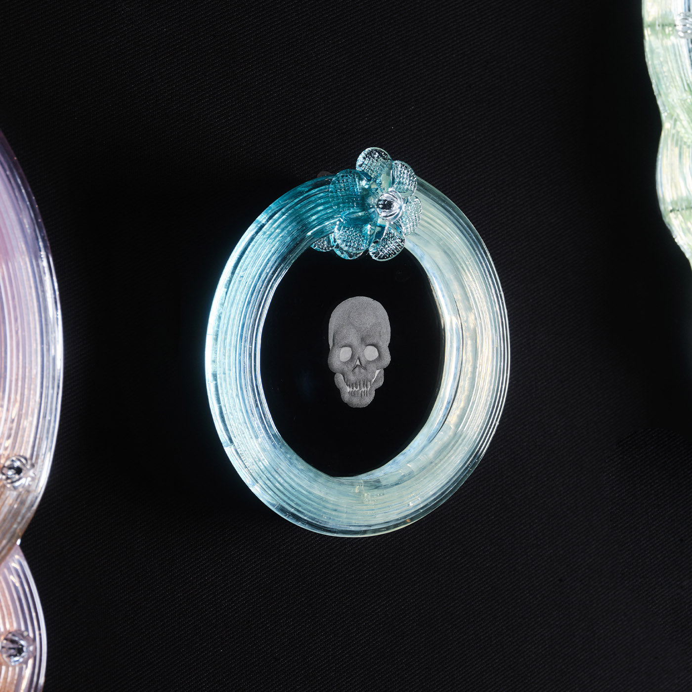 Round Skull Mirror #4 By Bradley Theodore - Alternative view 2