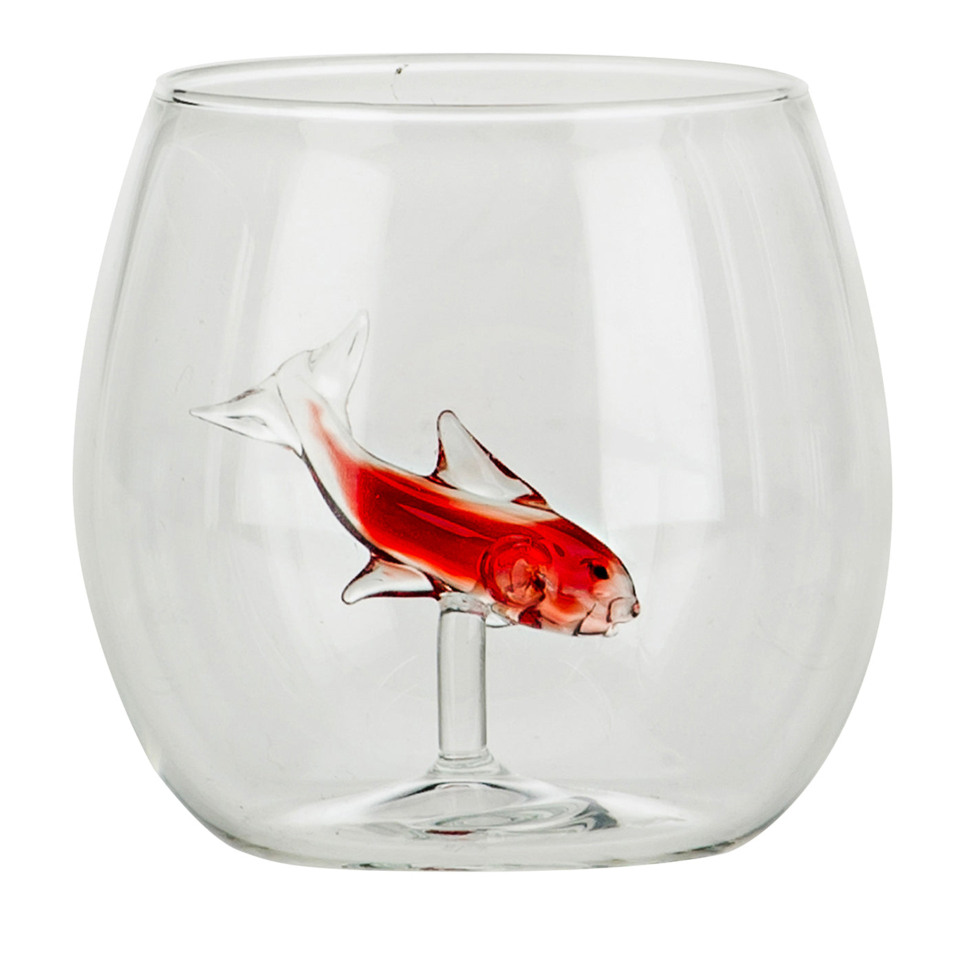 Set of Four Rounded Little Red Fish Glasses - Main view