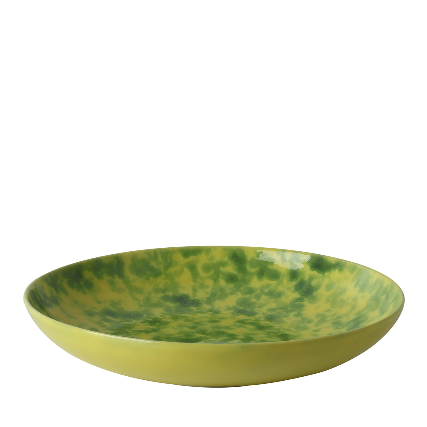 Limoni Round Green-Mottled Yellow Fruit Plate - Alternative view 1