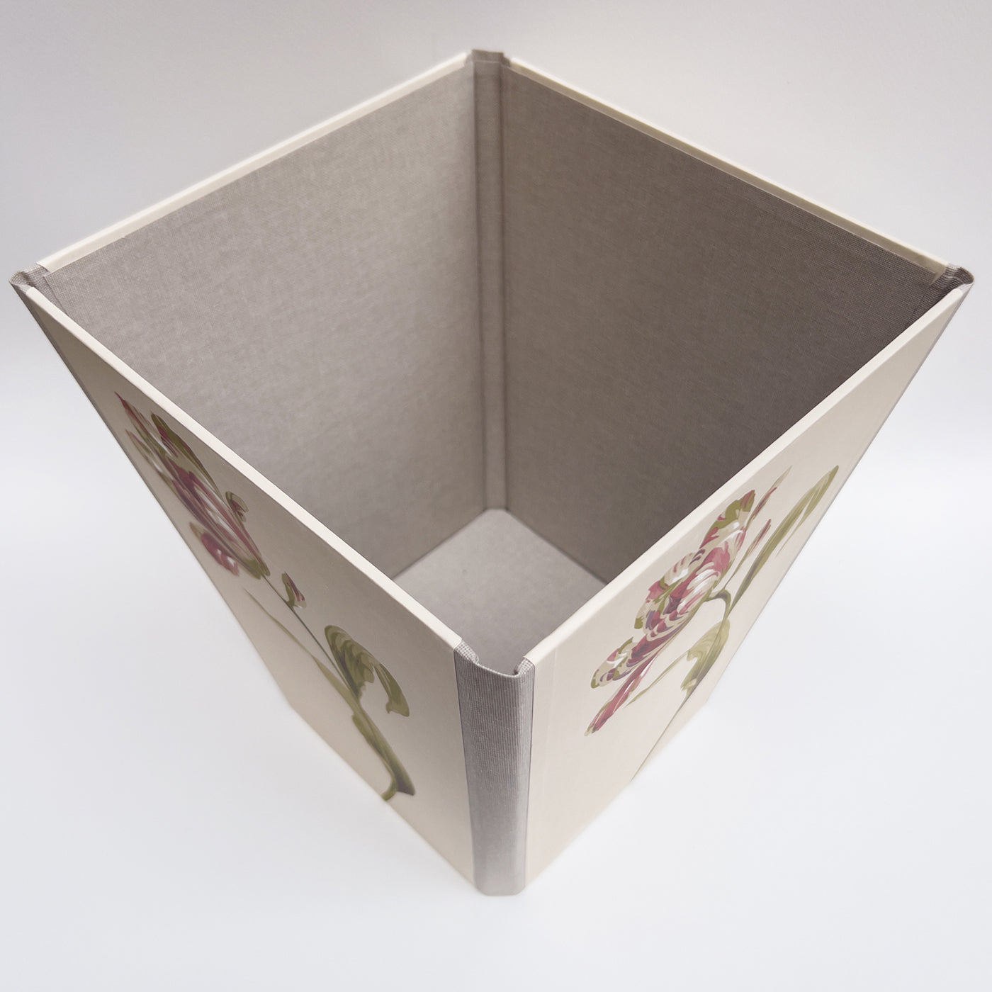 Floral Beige & Taupe Foldable Paper Bin - Alternative view 3
