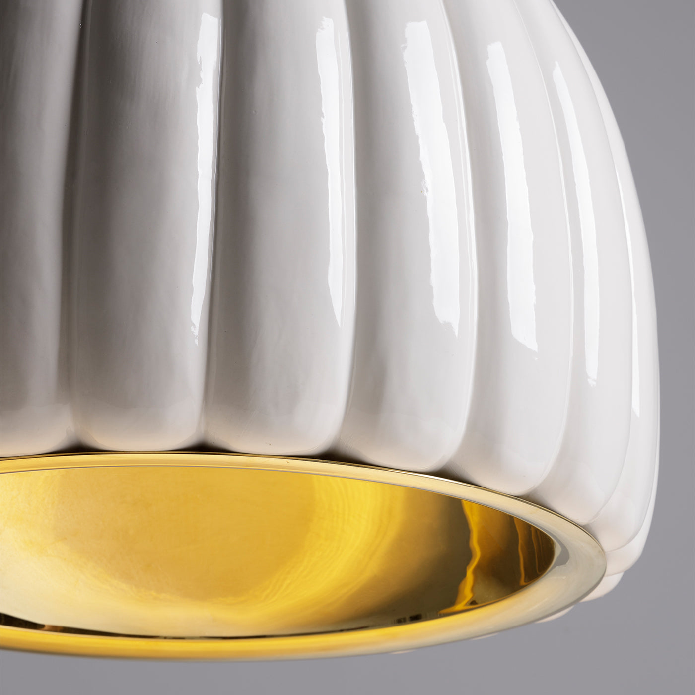 Lámpara colgante de cerámica blanca festoneada - Vista alternativa 4