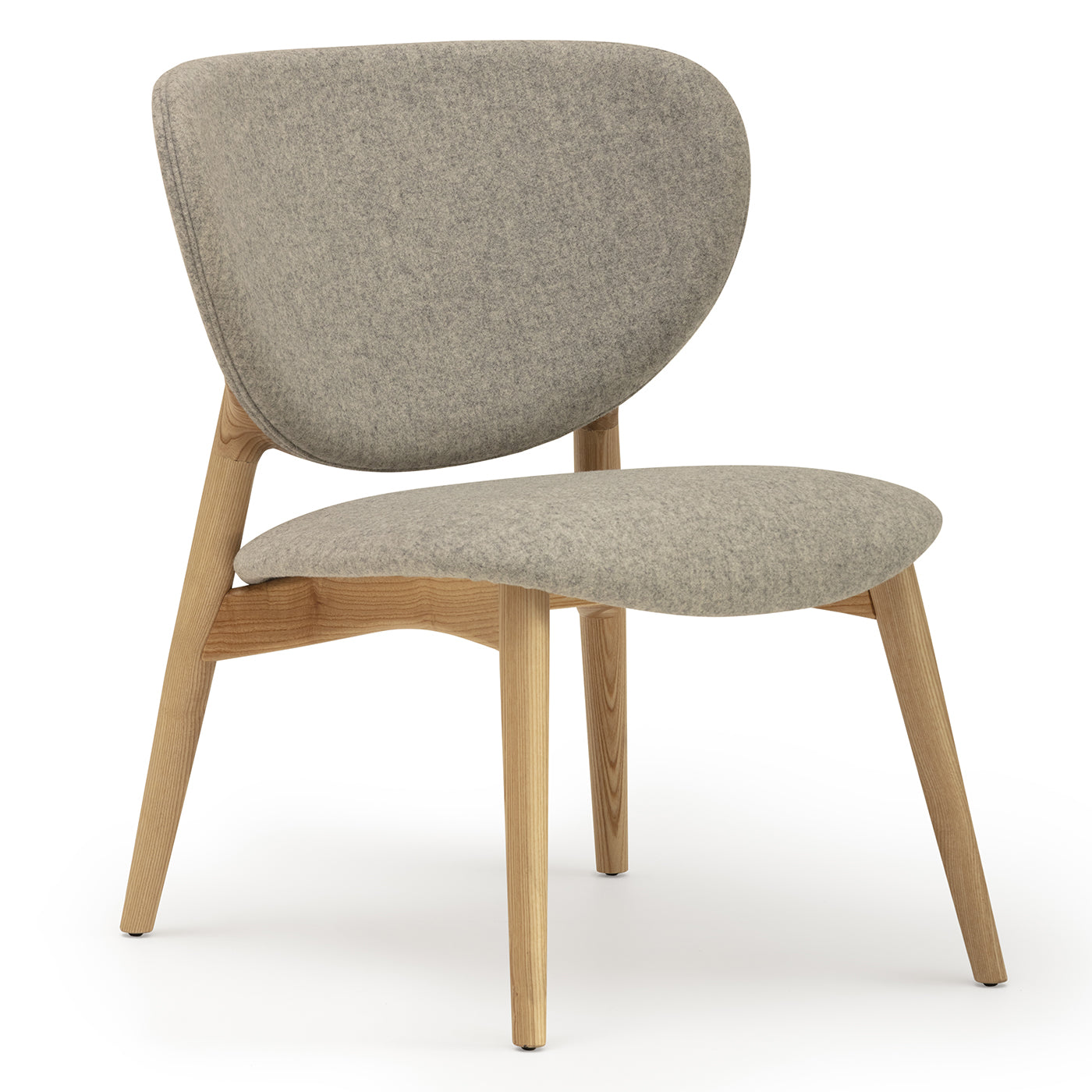 Fleuron 203 Gray & Natural Ash Lounge Chair by Constance Guisset - Alternative view 1