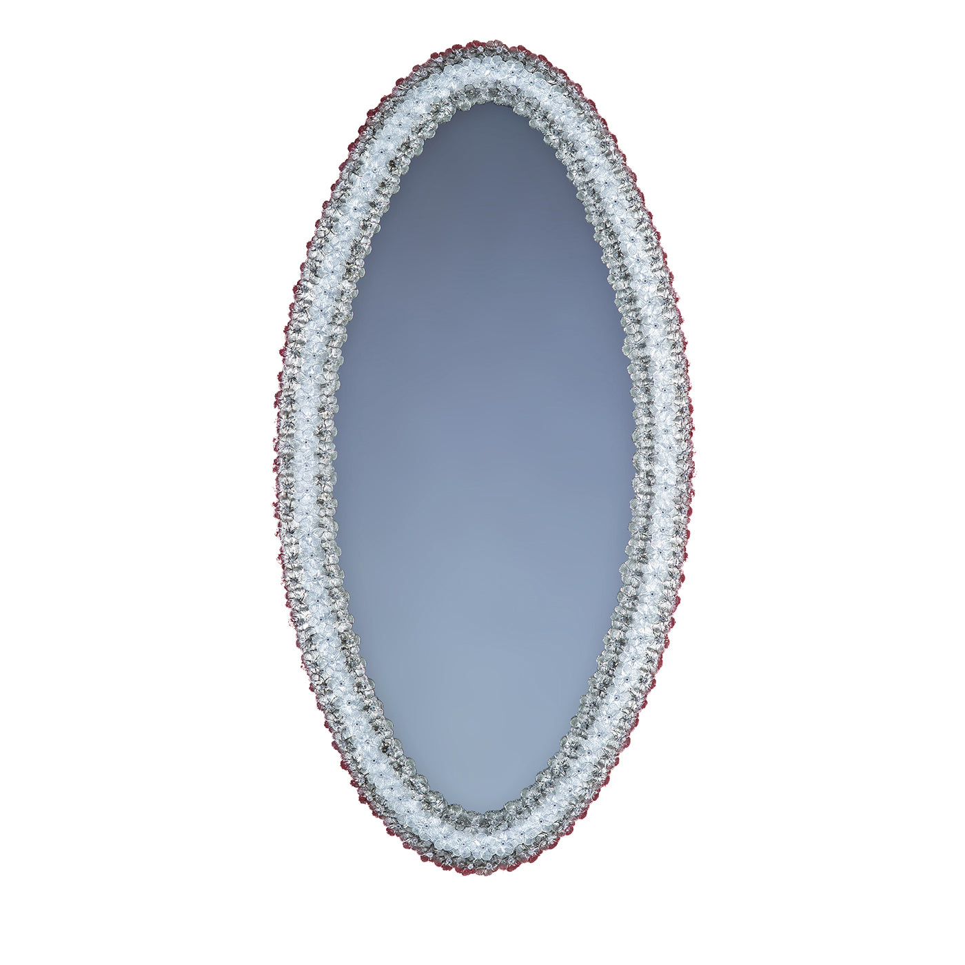 Roseto Oval Murano Glass Mirror - Main view