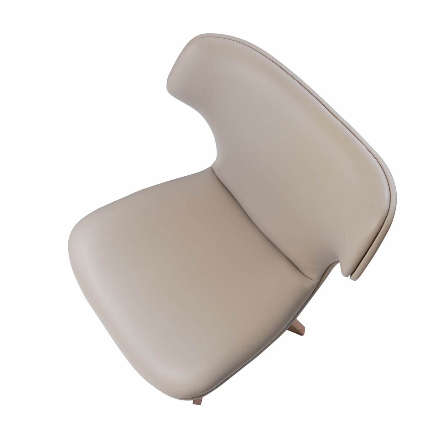 Aurora Beige Leather Lounge Chair - Alternative view 2