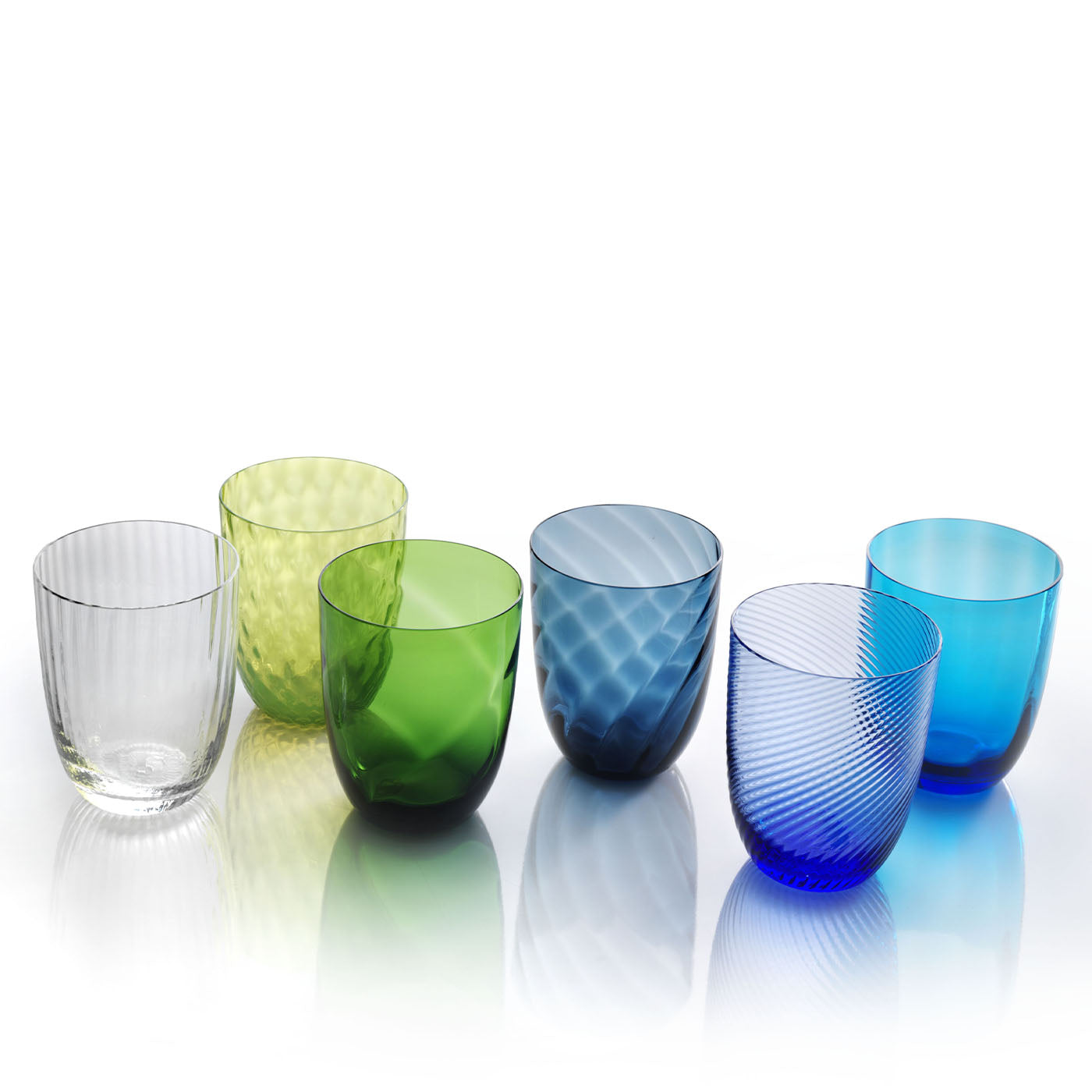 Idra Blue Set of 6 Assorted Water Glasses - Alternative view 1
