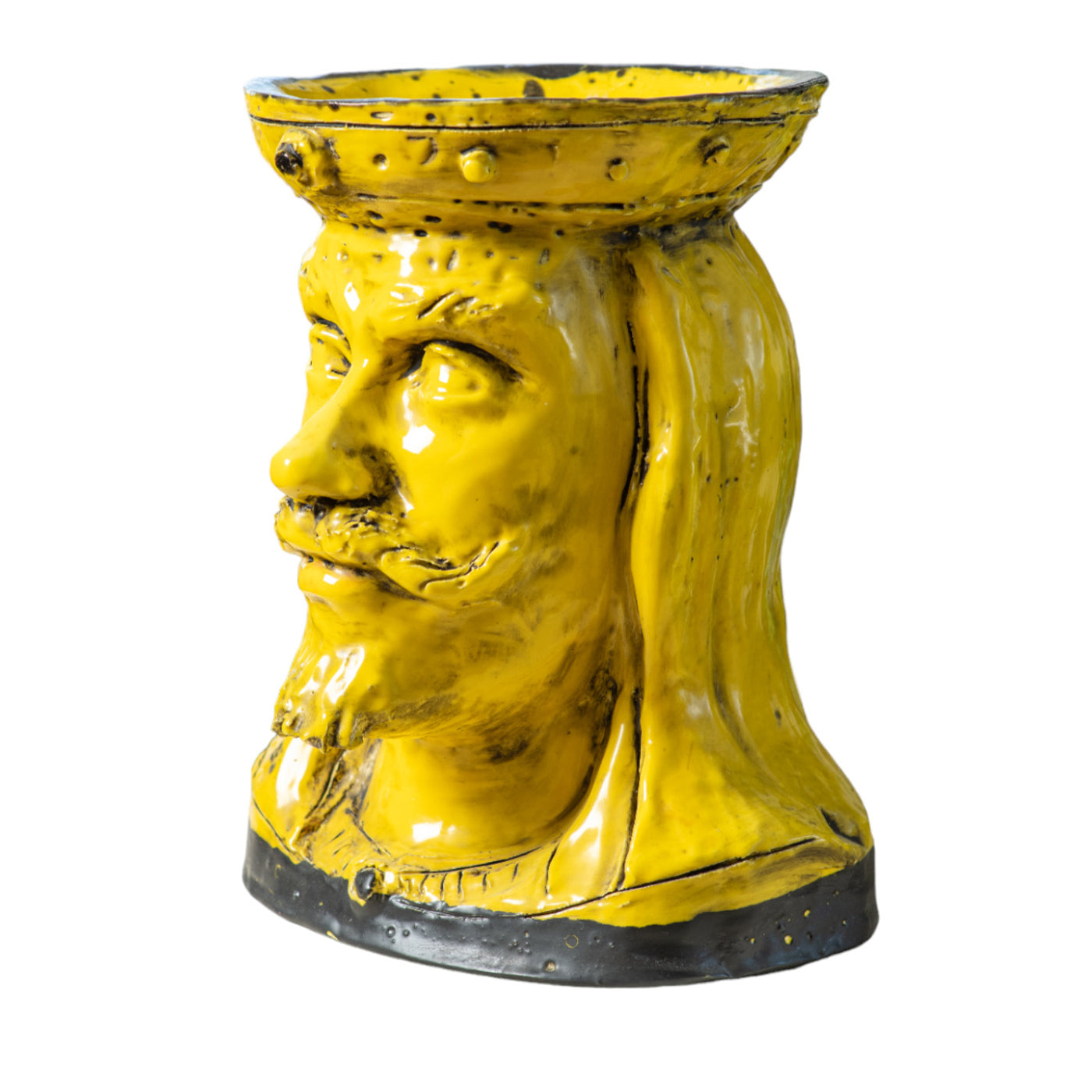 Un Tuffo nel Giallo Vaso antropomorfo in ceramica gialla - Vista alternativa 1